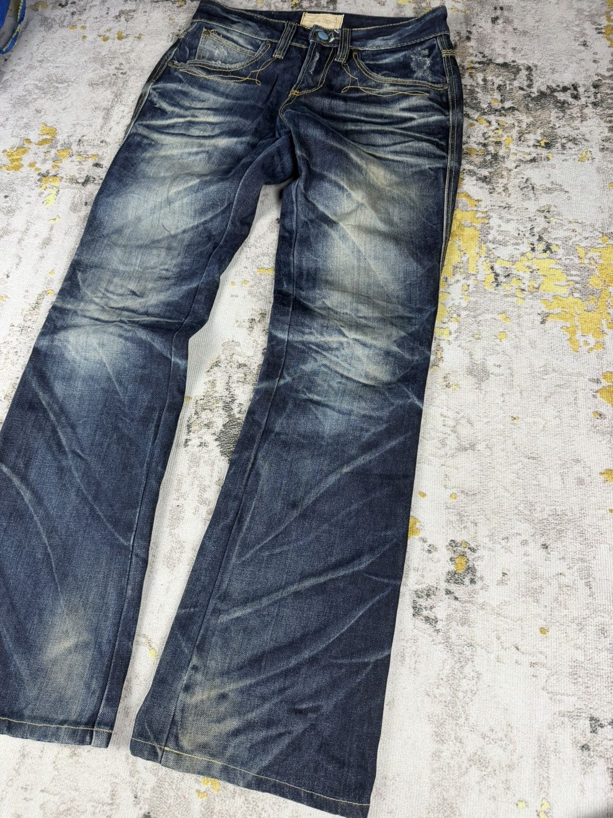 Tornado Mart Flared Lolita Concert Club Mudwash Jeans Size US 30 / EU 46 - 3 Thumbnail