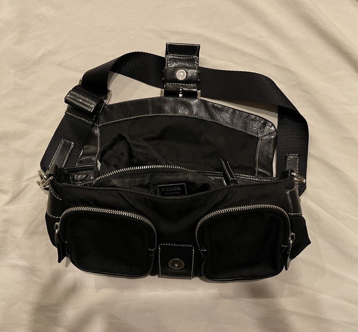 Prada Prada Tessuto Nylon Buckle Baguette Size ONE SIZE - 18 Thumbnail