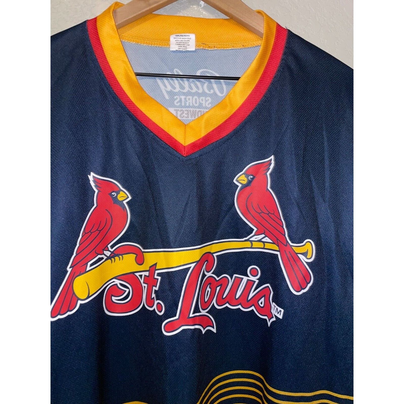 MLB Vintage St. Louis Cardinals Jersey Team Blue Red Top Y2K XL Size US XL / EU 56 / 4 - 2 Thumbnail