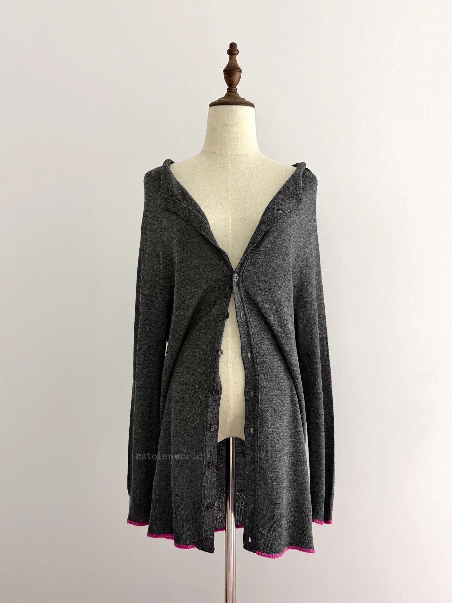 Y's Y's Dark Gray Slouchy Wool Knit Top Size 2 Size M / US 6-8 / IT 42-44 - 6 Thumbnail