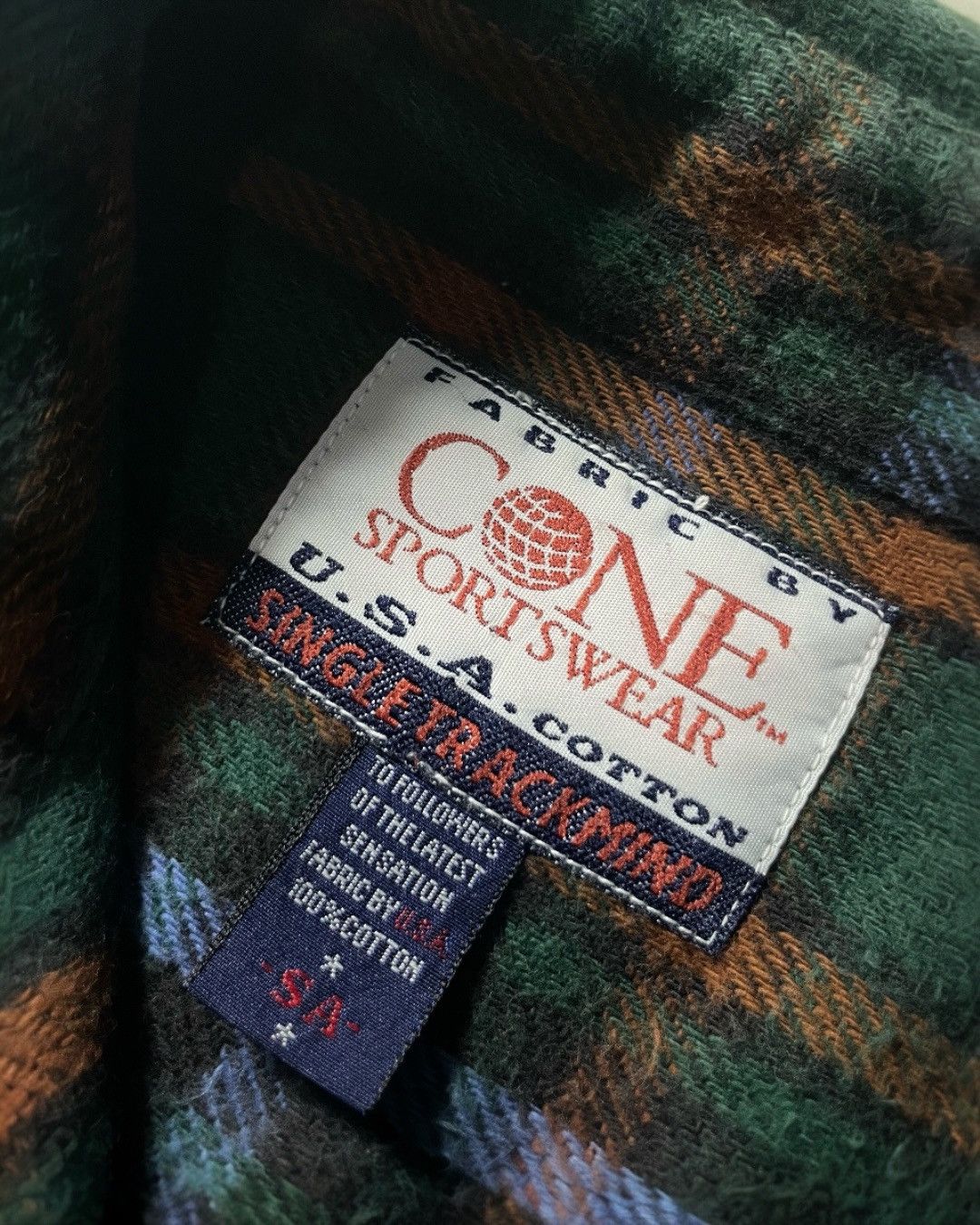 Japanese Brand Heavy Flannel Shirt Double Pocket CONE Size Fit XL Size US XL / EU 56 / 4 - 6 Thumbnail