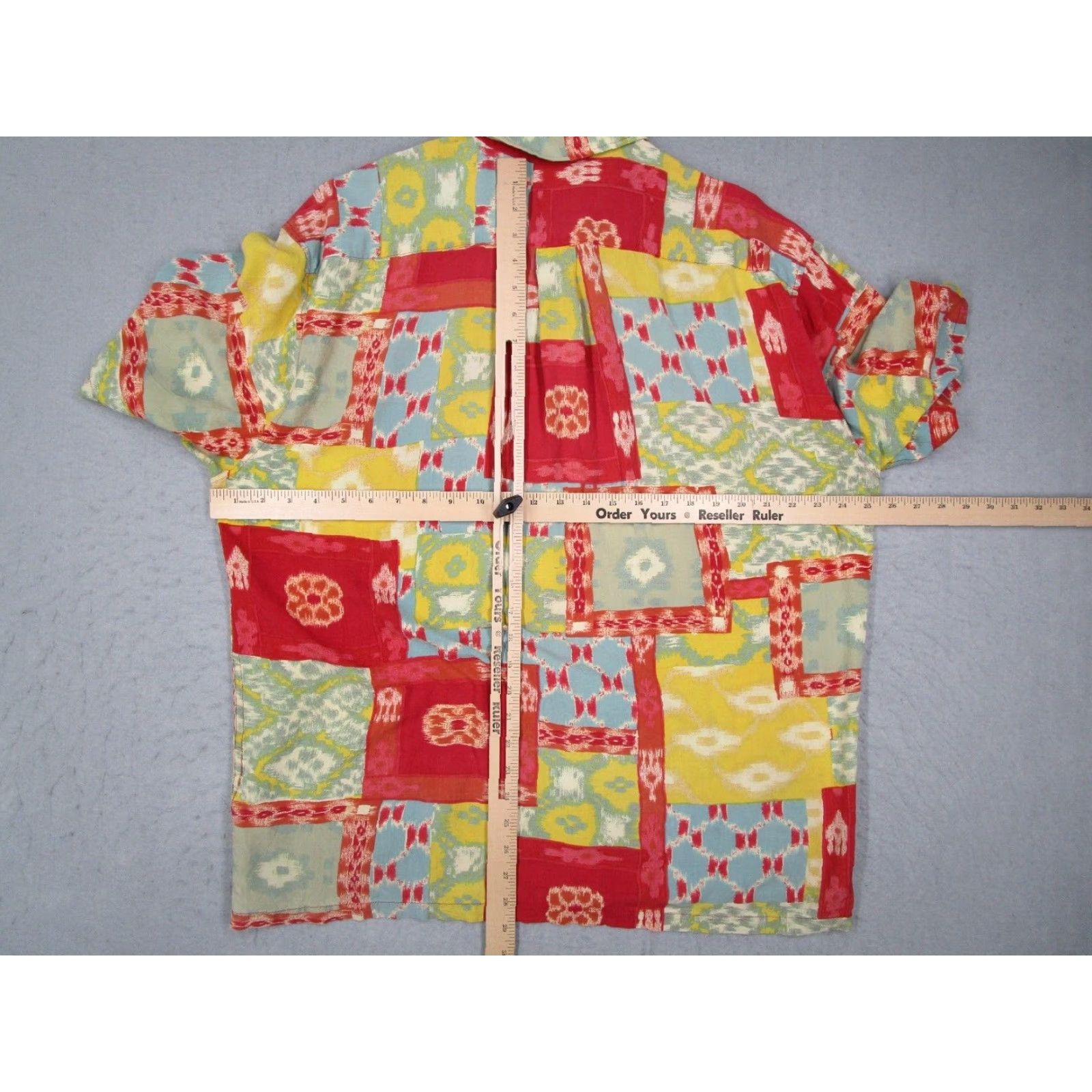 Jams World VINTAGE JAMS WORLD Hawaiian Shirt Mens Large Yellow Geometric Button-Up Casual 70s 80s 90s Size US L / EU 52-54 / 3 - 7 Thumbnail