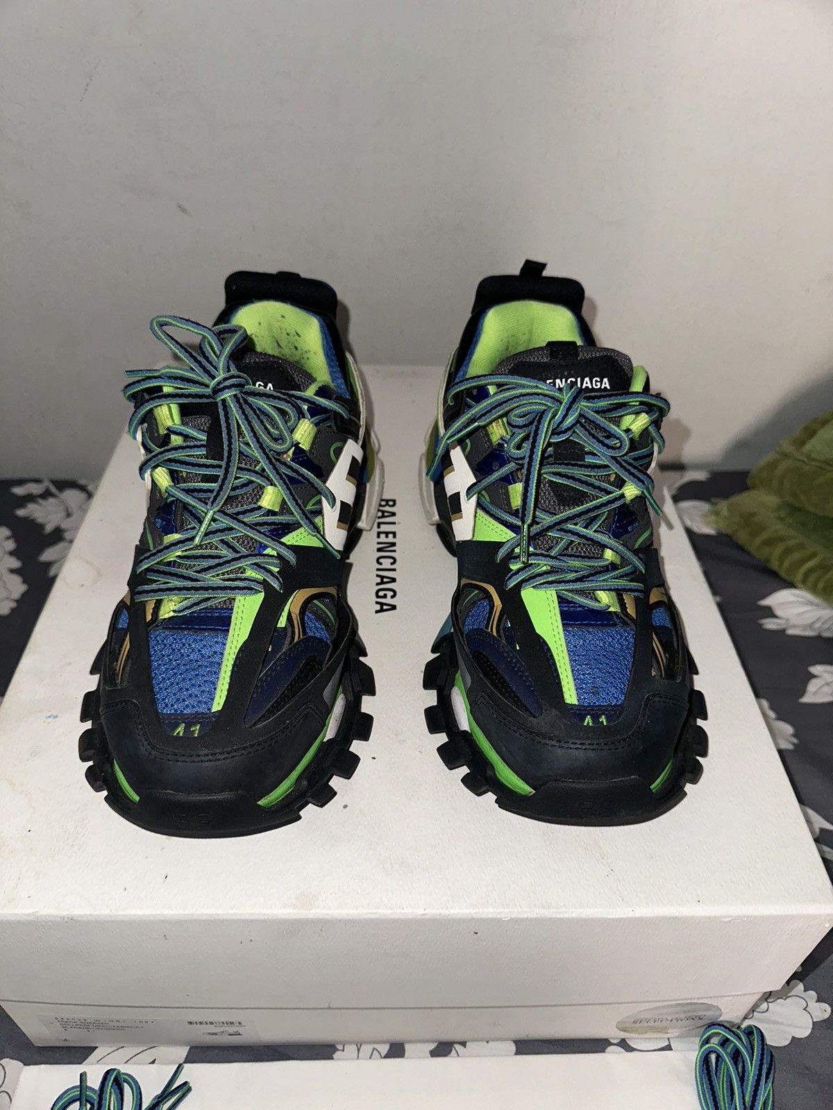 Track Sneakers Balenciaga Black Green Shoes Balenciaga Track