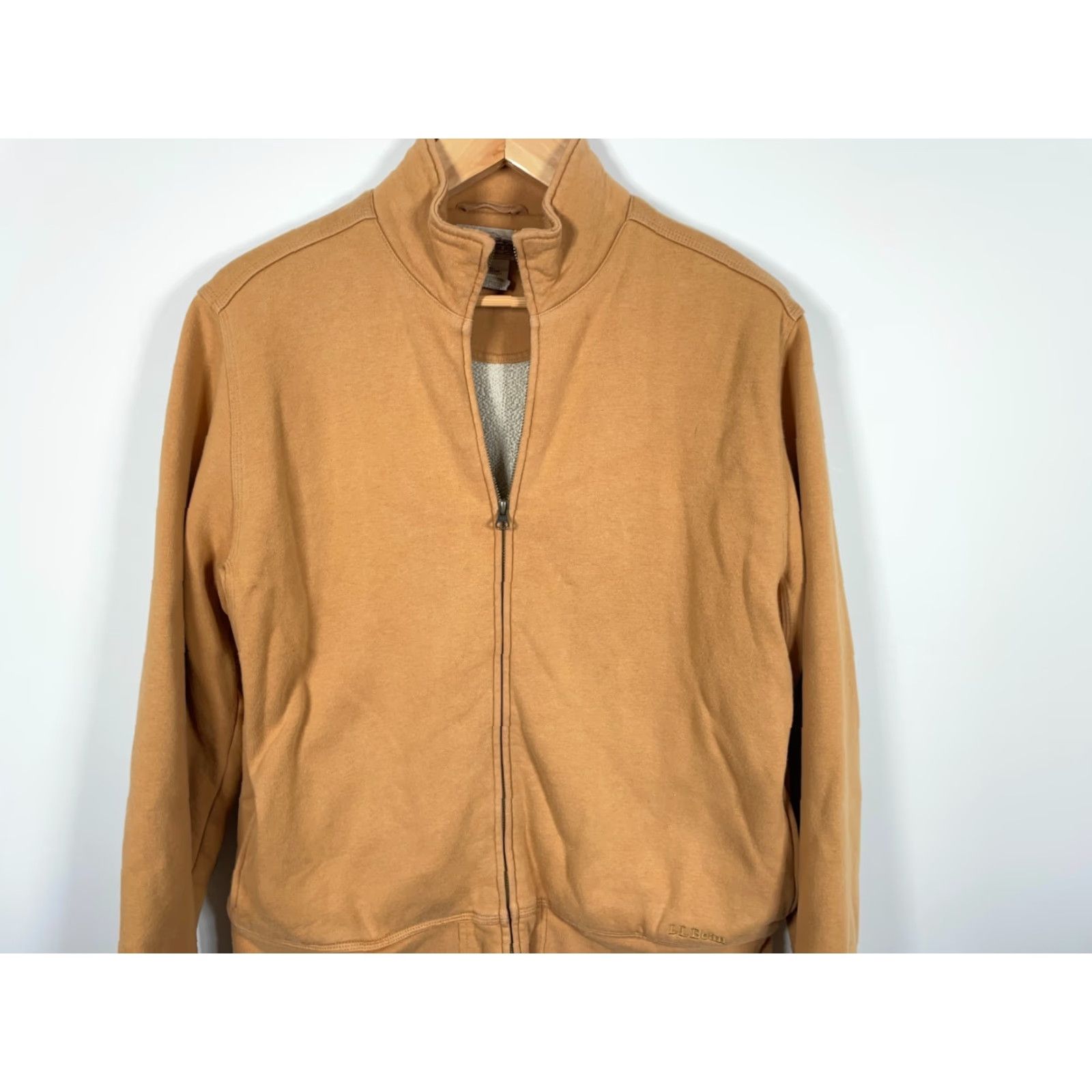 Vintage L.L. Bean Katahdin Iron Works Sherpa Lined Sweatshirt Men's Medium Tan Zip Up Size US M / EU 48-50 / 2 - 4 Thumbnail