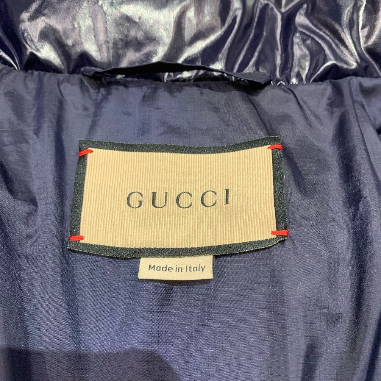 Gucci Gucci dark blue shiny double G-sleeved down jacket 2501-Nex Size US L / EU 52-54 / 3 - 6 Thumbnail