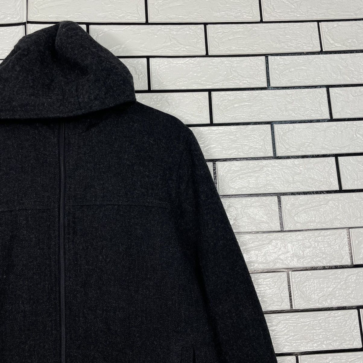 Michel Klein Michel Klein Homme Paris Black Wool Hooded Overcoat Size US M / EU 48-50 / 2 - 6 Thumbnail