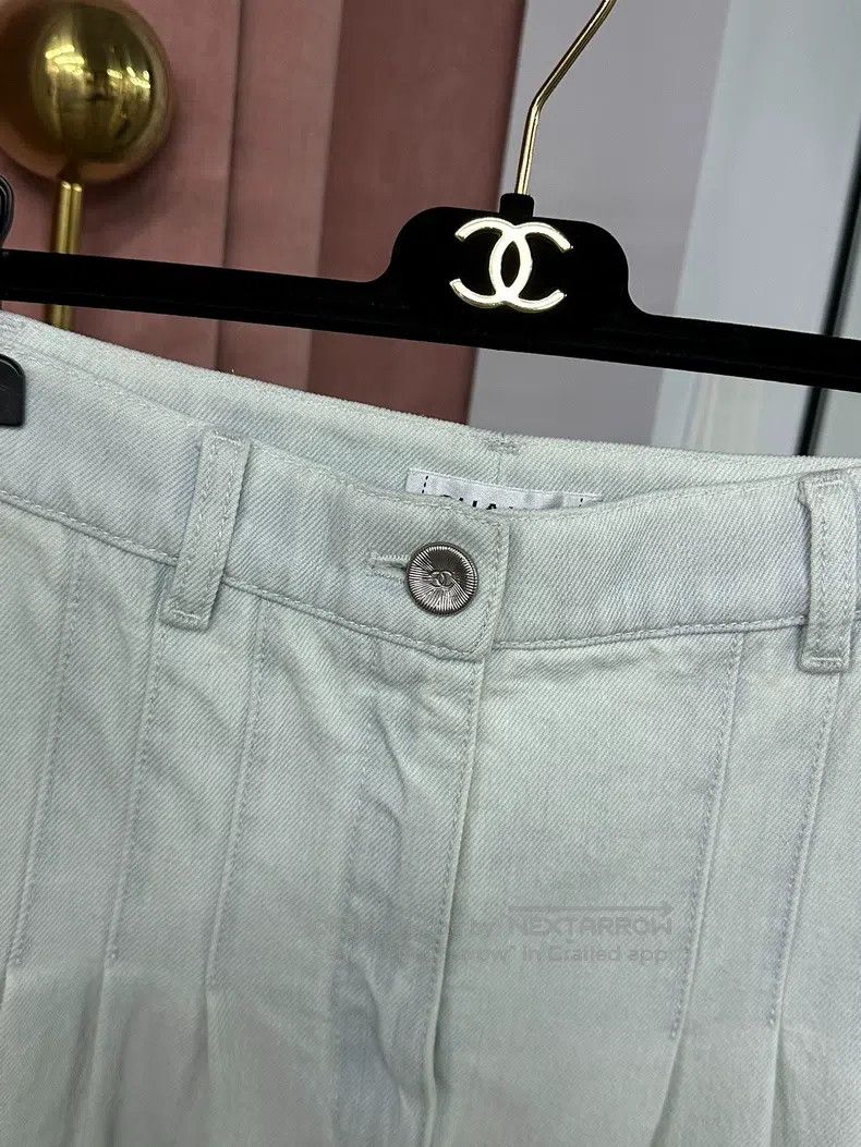 Chanel Chanel Light blue jeans and trousers Size 42" / US 20 - 2 Thumbnail