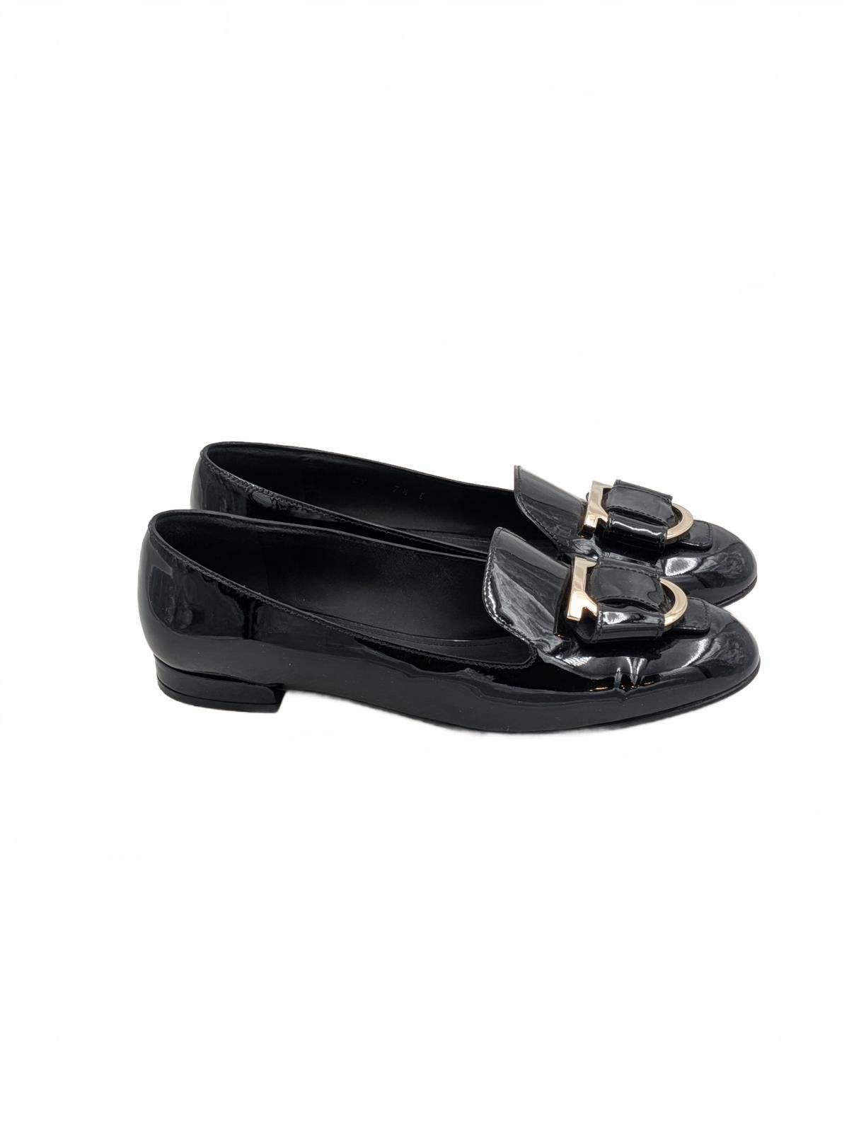 Salvatore Ferragamo Salvatore Ferragamo Black Patent Gancini Loafers 7.5 B Size US 7.5 / IT 37.5 - 10 Thumbnail