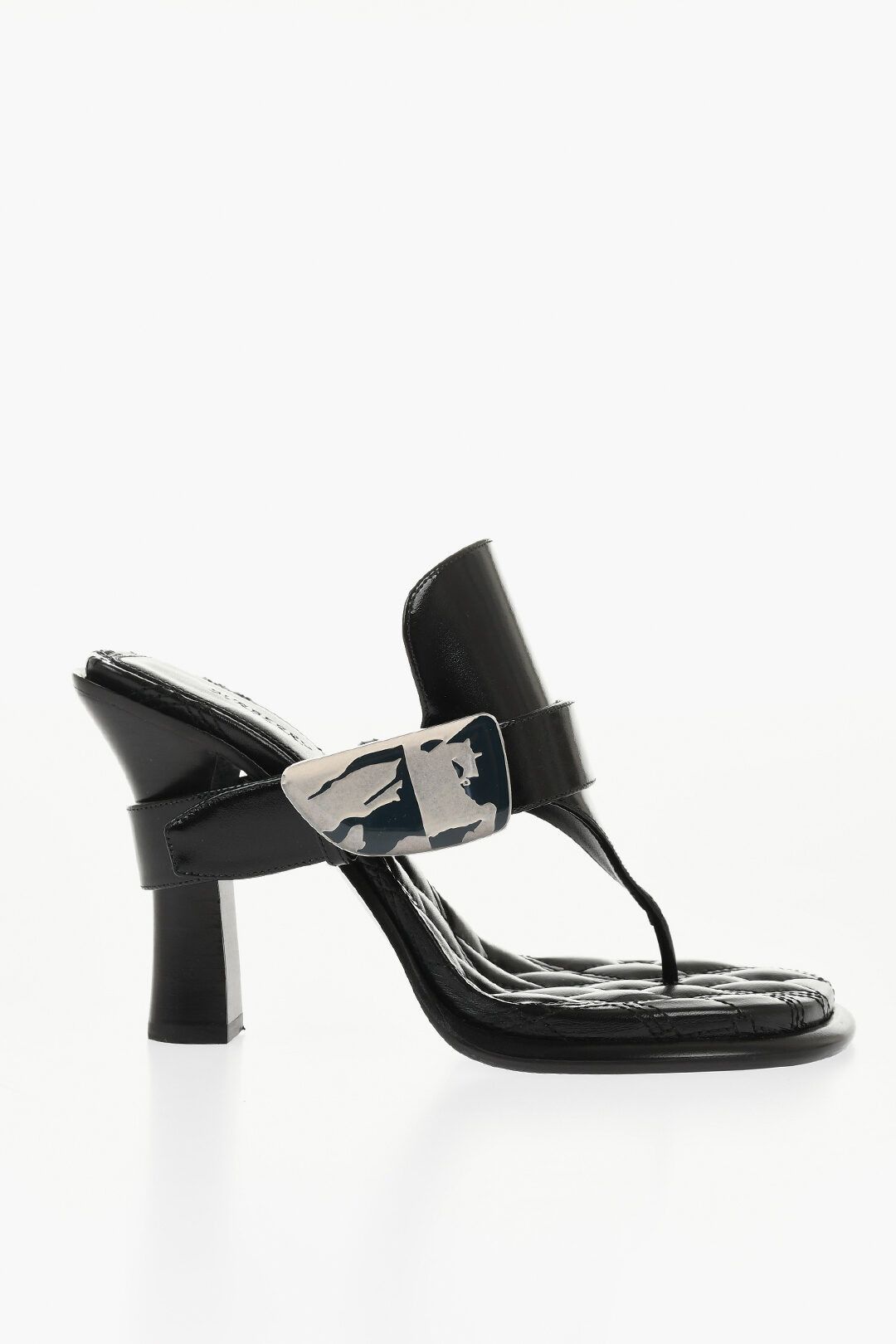 Burberry og1mm1225 Leather Thong Sandals in Black Size US 7 / IT 37 - 1 Thumbnail