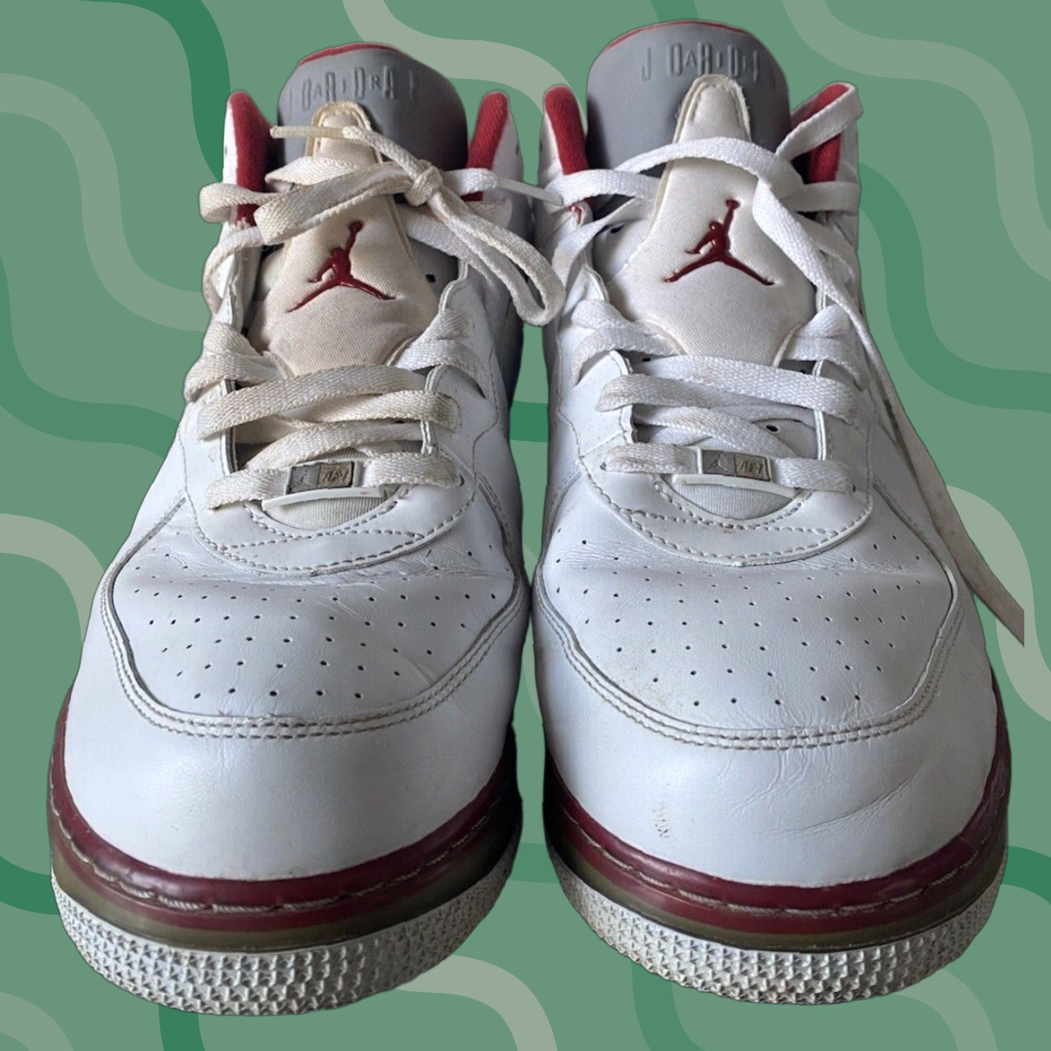 Nike Nike Air Jordan Fusion Sneaker Men 15 White Red Gray 2009 343095161 Size US 15 / EU 48 - 1 Thumbnail