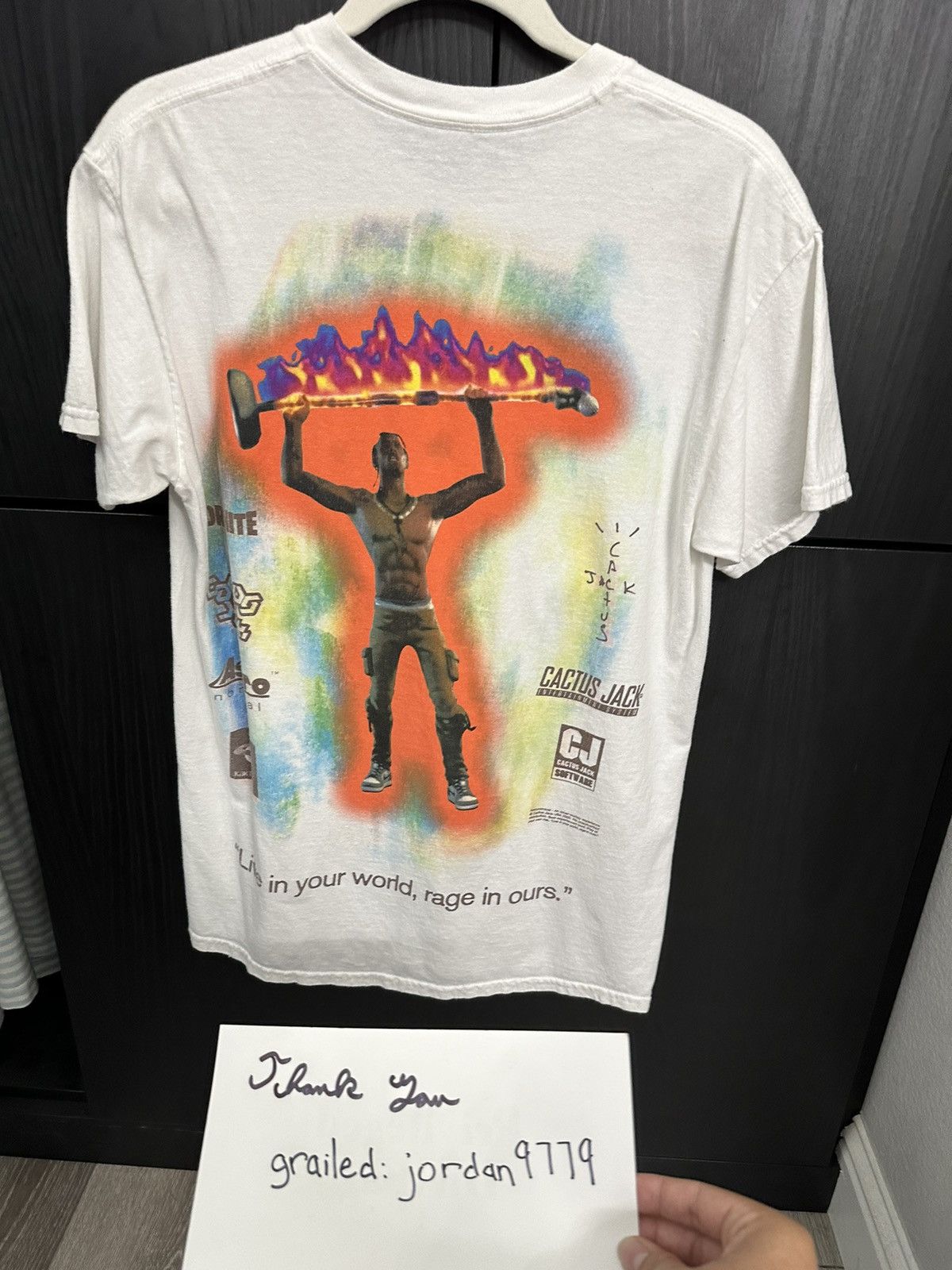 Travis Scott Travis Scott Cactus Jack Rage Emote Tee White Size US S / EU 44-46 / 1 - 6 Thumbnail