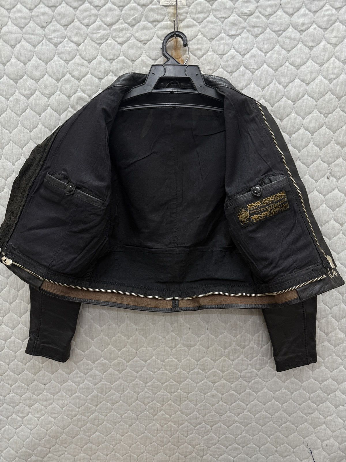 Genuine Leather 🔥🔥🔥ARCHIVE VTG ERDMANN LEDERBEKLEIDUNG LEATHER BIKER JACKET Size US S / EU 44-46 / 1 - 7 Thumbnail