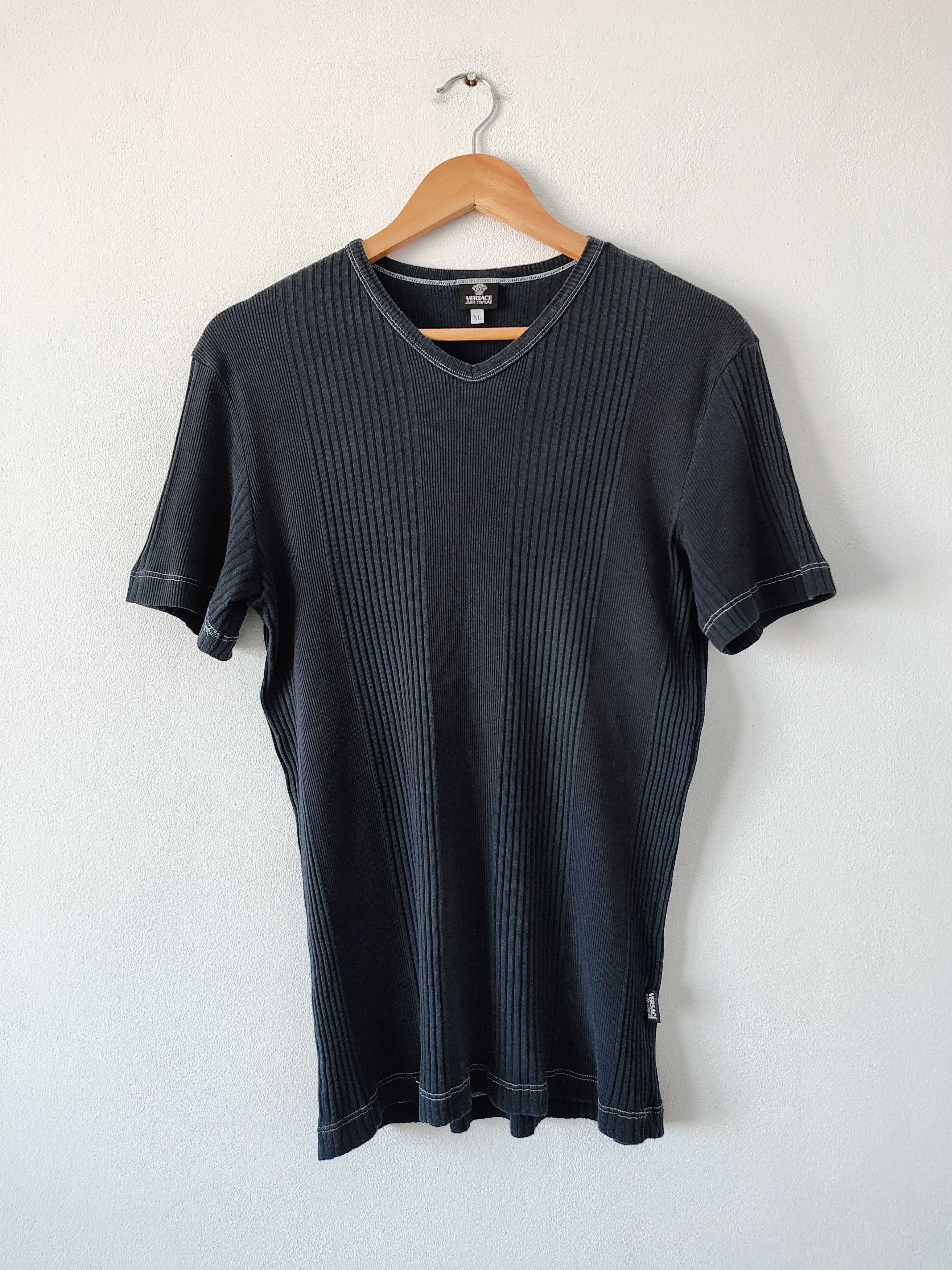 Versace Jeans Couture VINTAGE RIBBED TEE Size US XL / EU 56 / 4 - 1 Thumbnail