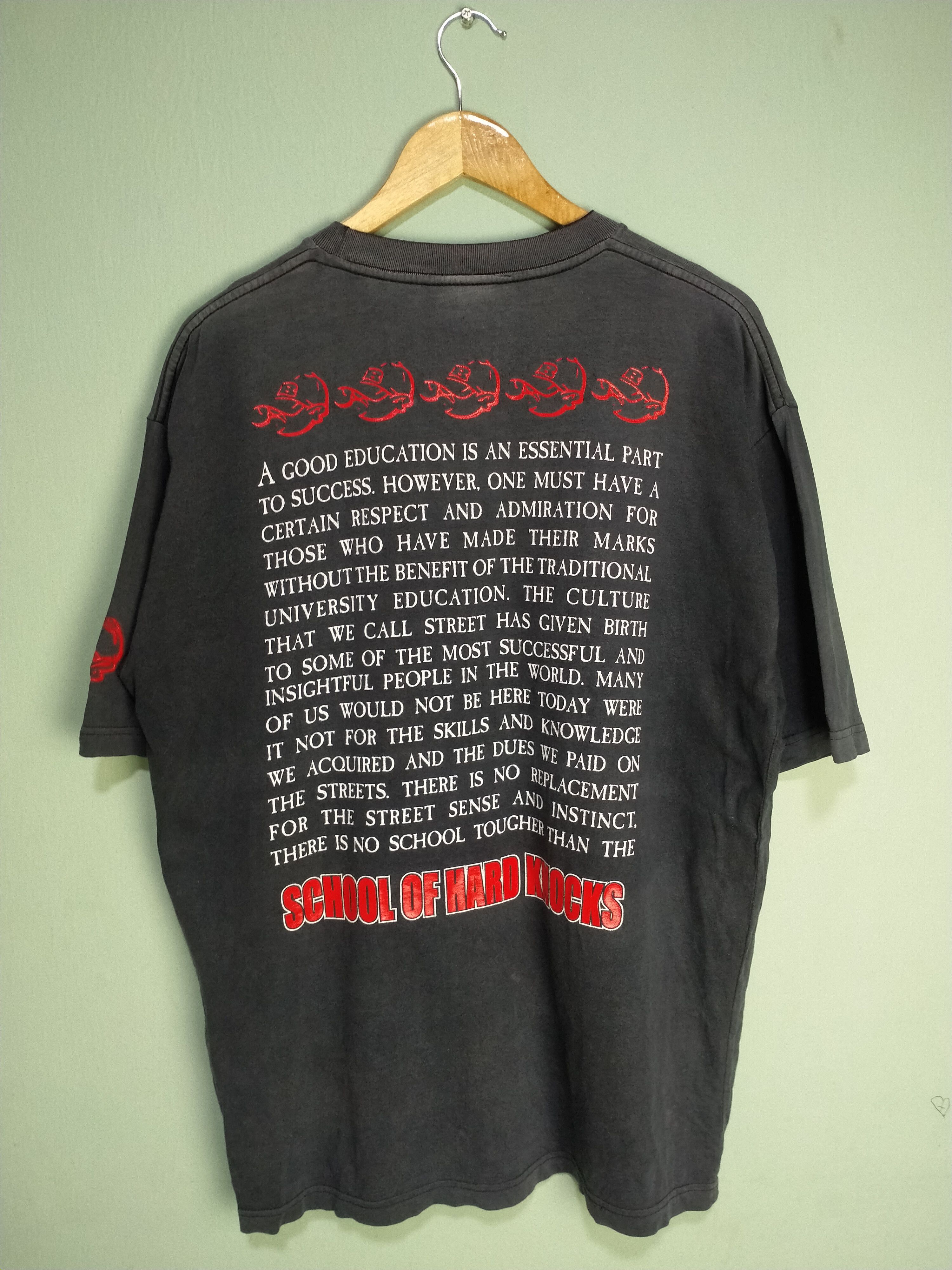 Vintage Trash school of hard knocks sunfaded tee Size US L / EU 52-54 / 3 - 2 Thumbnail