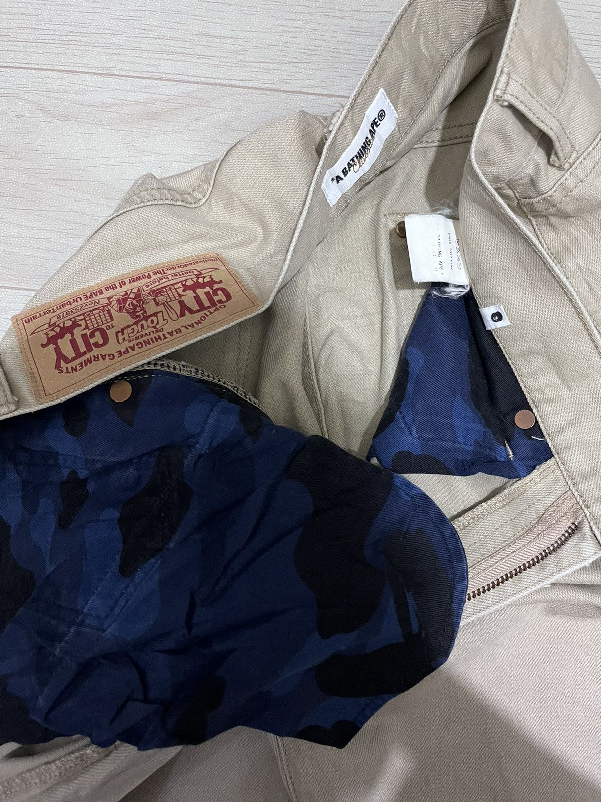 Bape Vintage Bape jeans embroidered logos Size US 33 - 14 Thumbnail