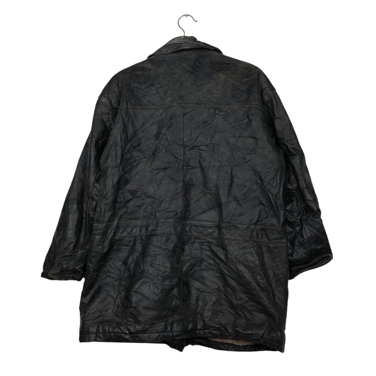 Vintage 📌Vintage 80's Biker Leather Jacket Parrton Blanket Military Size US M / EU 48-50 / 2 - 9 Thumbnail