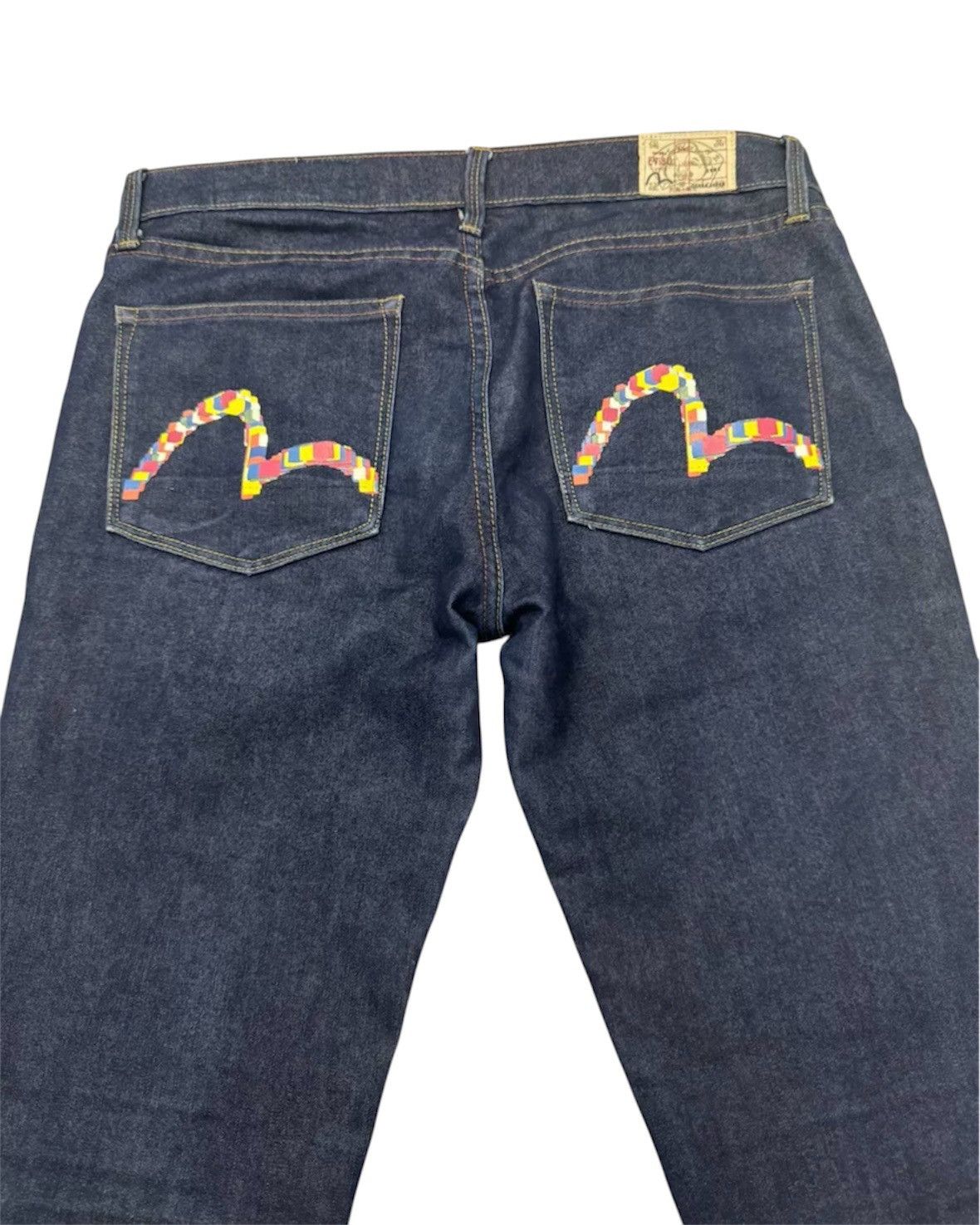 Evisu (29) EVISU Mini Logo Colorful Selvedge Denim Jeans Size US 29 - 2 Thumbnail