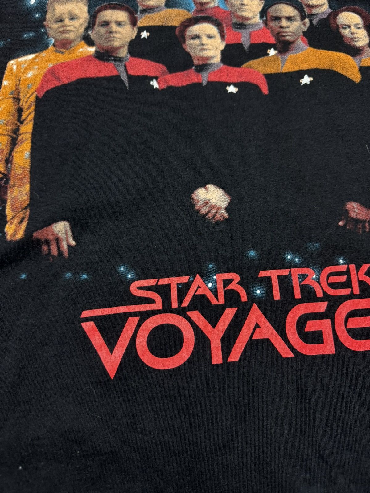 Band Tees × Vintage Rare vintage Star Trek voyager 1995 T-shirt y2k black Size US L / EU 52-54 / 3 - 4 Thumbnail