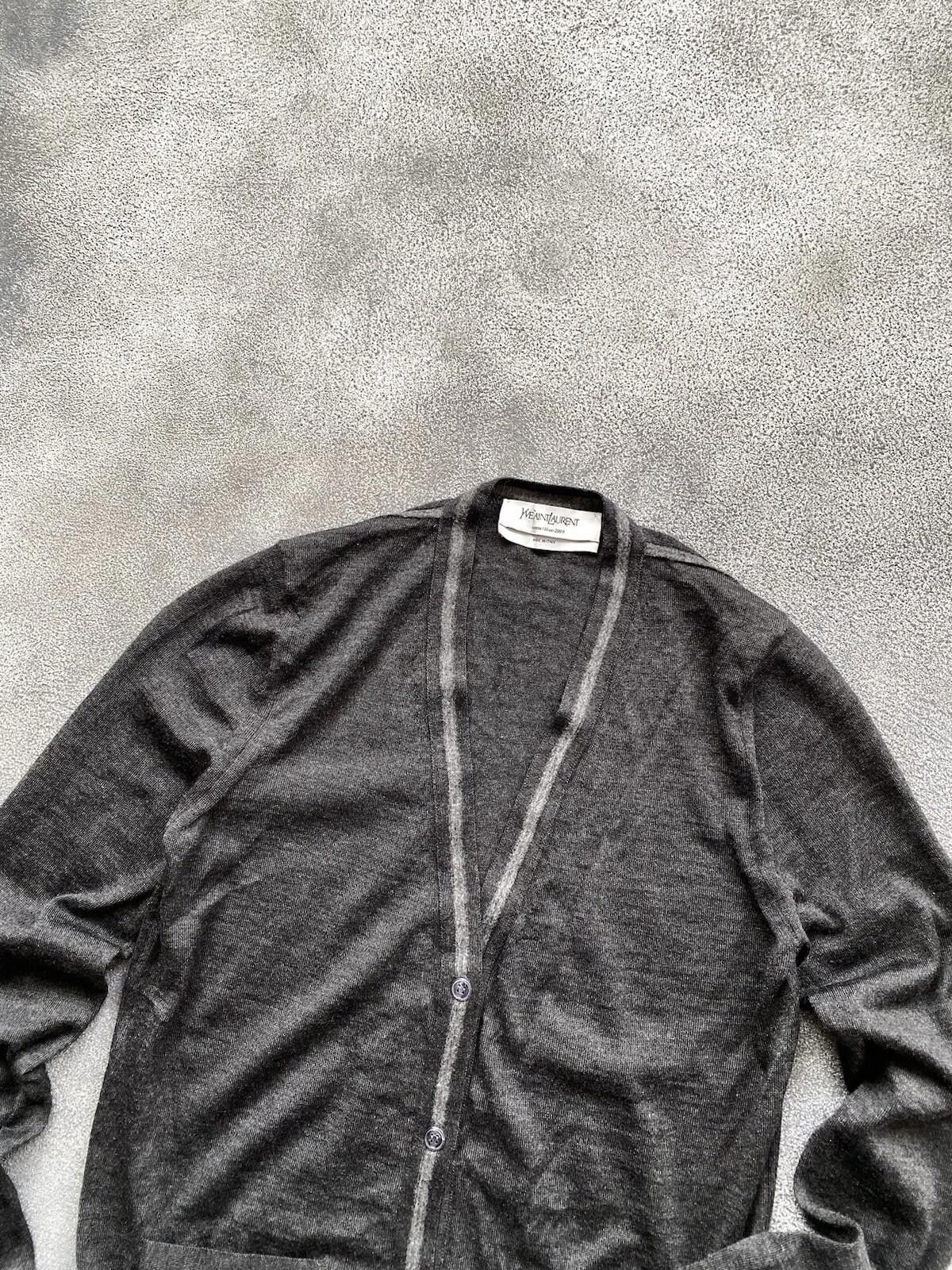 Saint Laurent Paris AW 2009 Yves Saint Laurent Cashmere Cardigan V-Neck Sweater Size S / US 4 / IT 40 - 4 Thumbnail