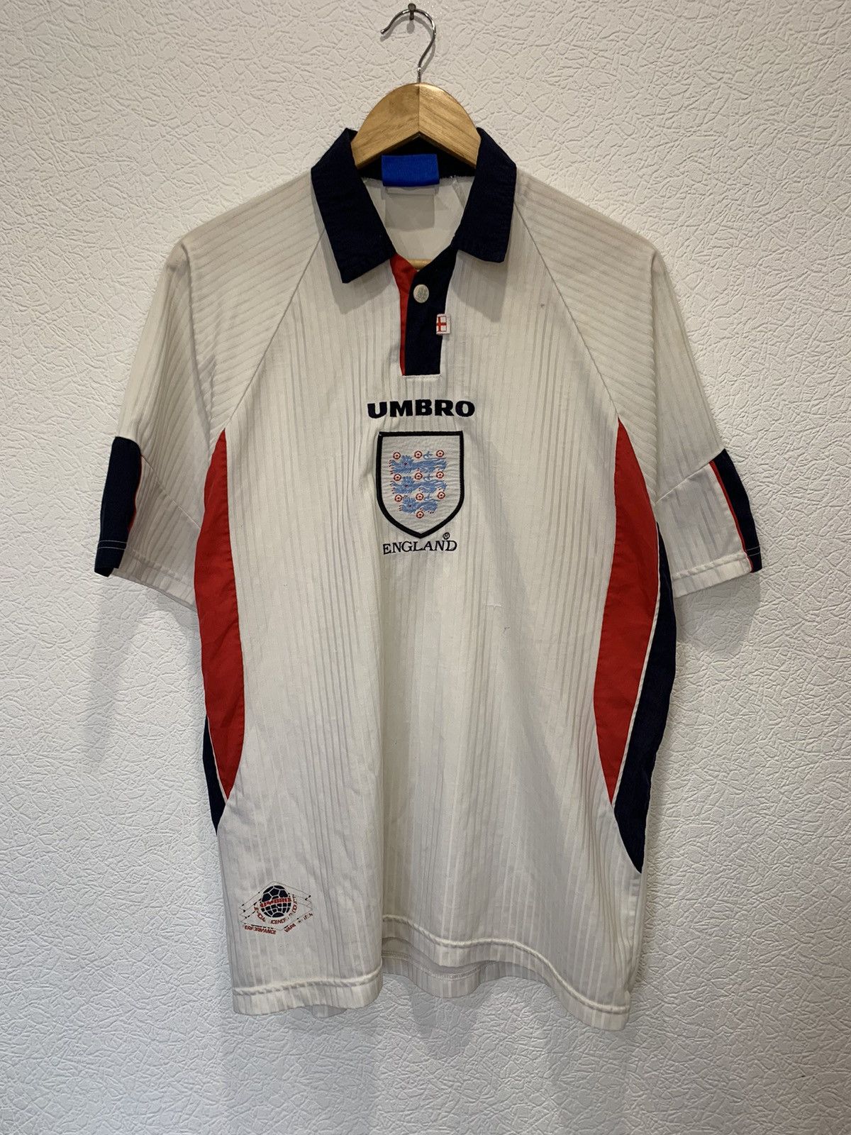 Vintage SHEARER Umbro England 1996 Home Kit Soccer Jersey Blokecore ...