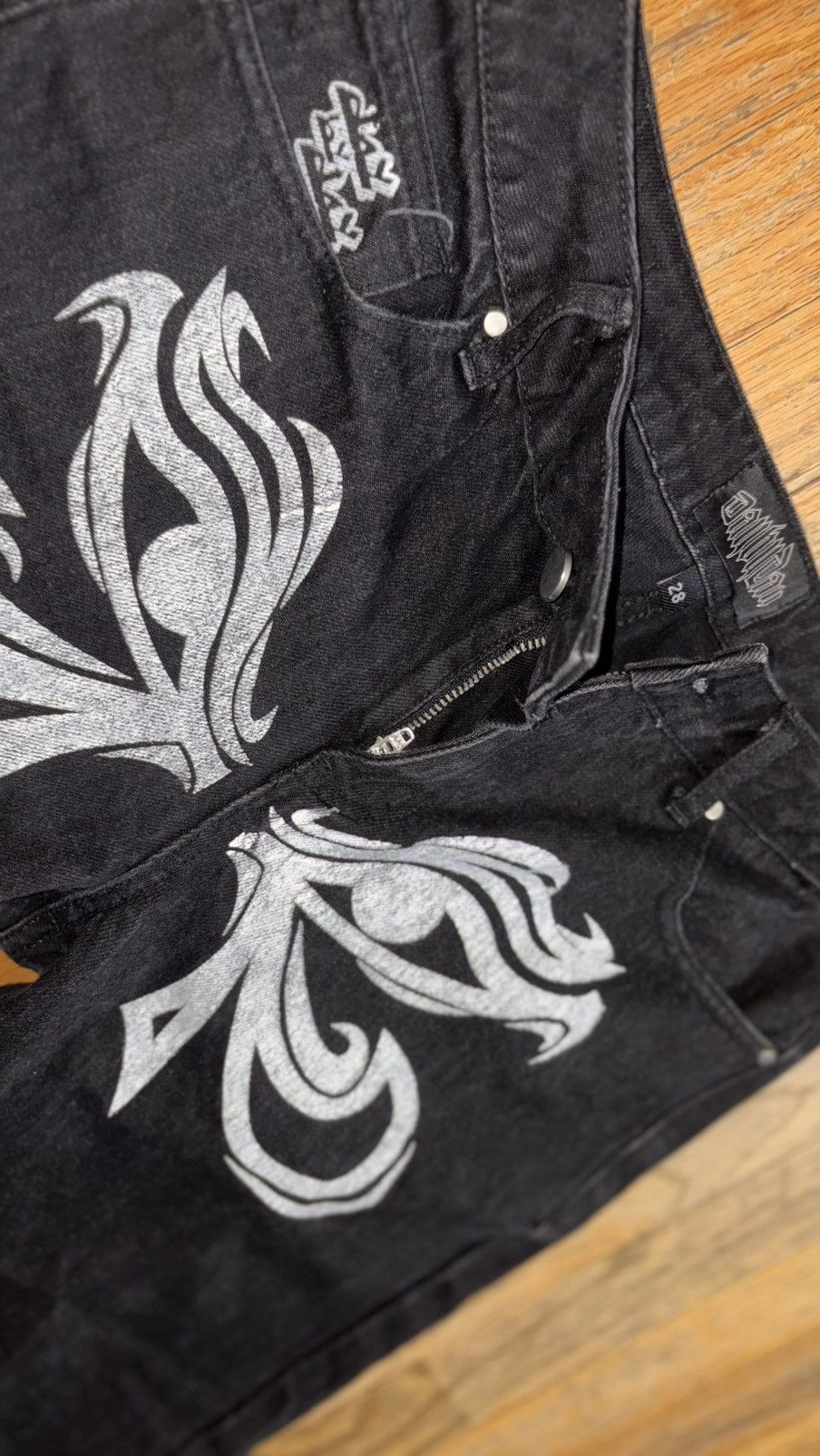 Japanese Brand × Vintage 🚨ANOTHER CRAZY PIECE EYES CROSS JEANS UNIQUE DESIGN CUSTOM🔥 Size US 28 / EU 44 - 6 Thumbnail