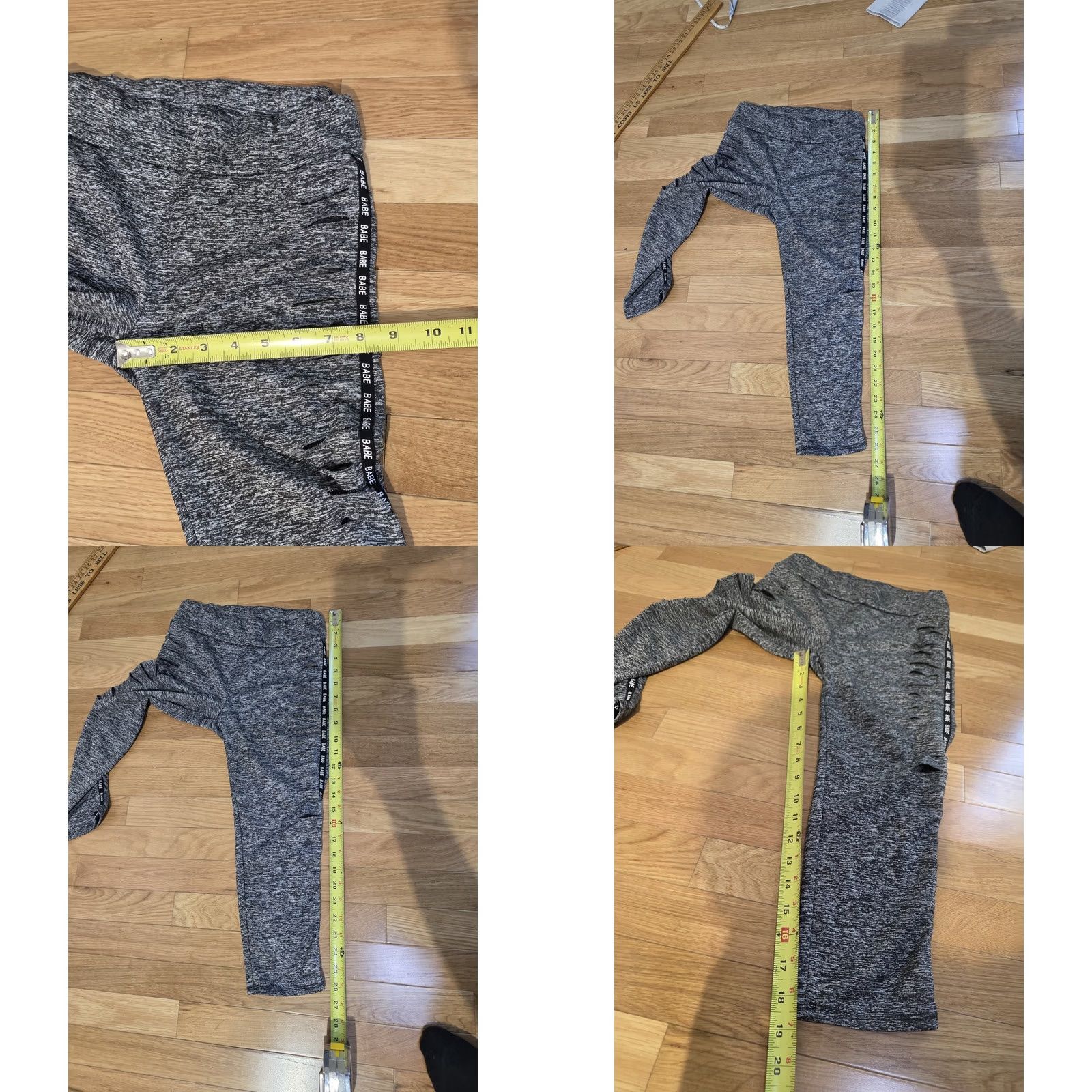 Vintage Bozzolo Womens Capri Leggings Small Grey Heather Activewear Workout Leggings Athletic Fit Pull On Size 28" / US 6 / IT 42 - 9 Thumbnail