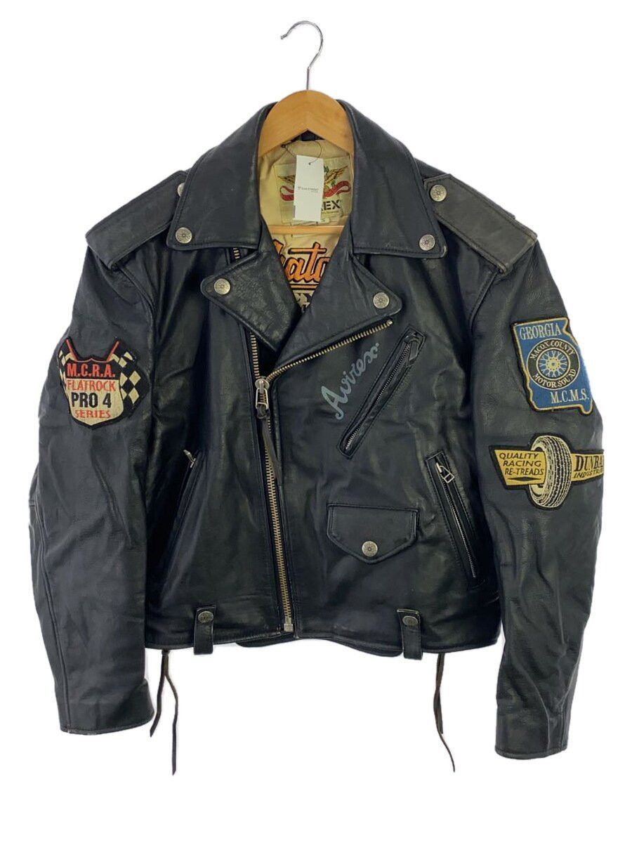 Avirex Avirex Patch Cowhide Double Riders Lthr Jkt Blouson Black Size US S / EU 44-46 / 1 - 1 Thumbnail
