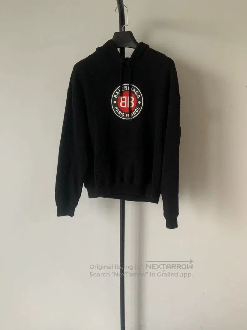Balenciaga Balenciaga BB Logo Hooded Long Sleeve Sweatshirt Size M / US 6-8 / IT 42-44 - 1 Thumbnail