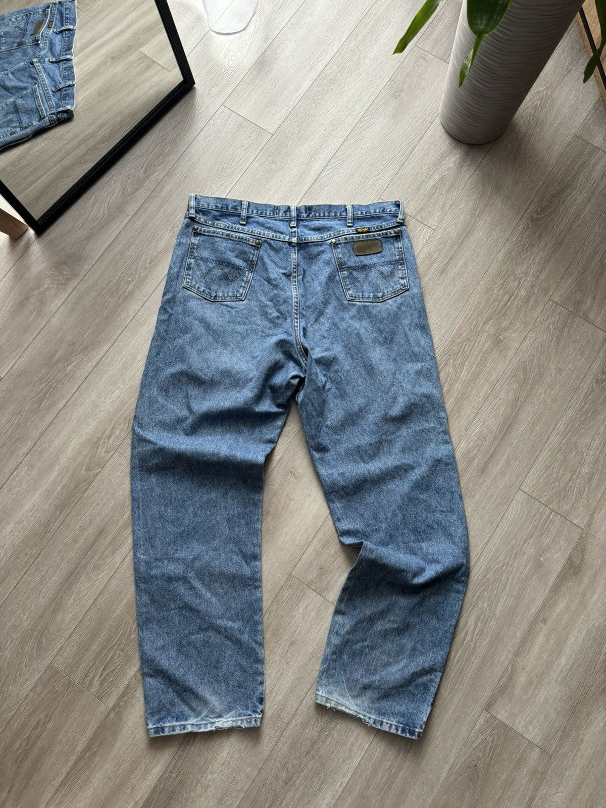 Vintage × Wrangler Crazy Vintage Y2K/2000s Baggy Grunge Skater Denim Jeans Size US 40 / EU 56 - 8 Thumbnail