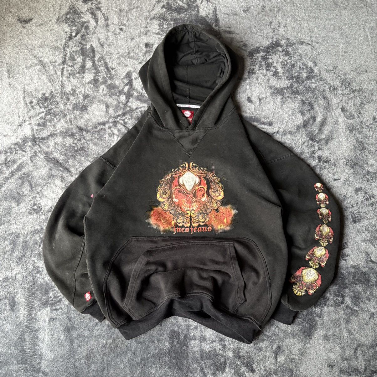 JNCO JNCO SKULL FLAMES CRAZY HOODIE Size US M / EU 48-50 / 2 - 1 Thumbnail
