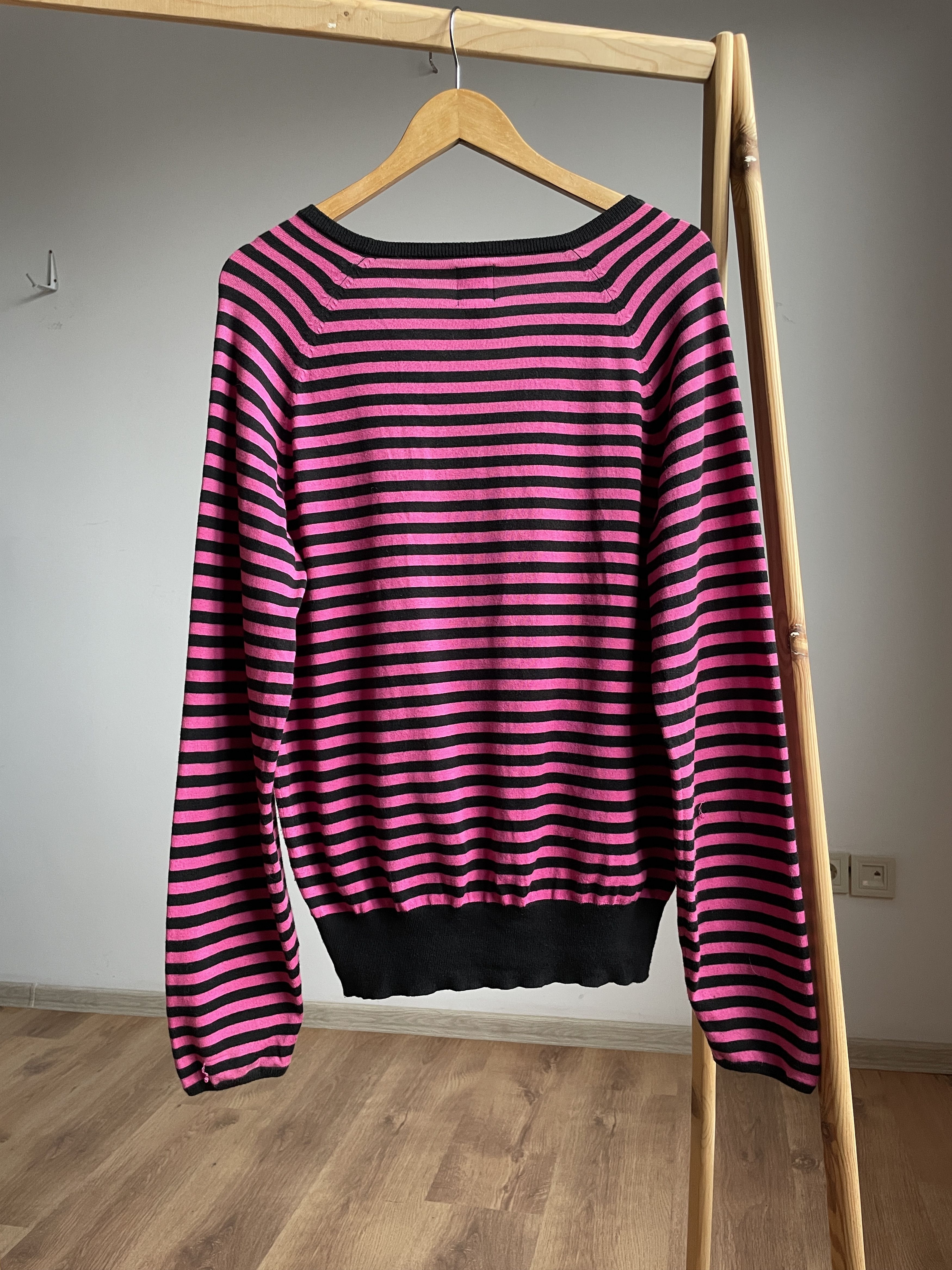 Prps PRPS Striped Pink Cotton Cardigan Size M Size US M / EU 48-50 / 2 - 2 Thumbnail