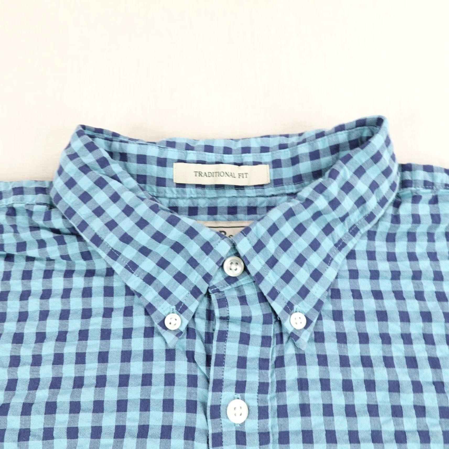 Vintage LL Bean Shirt XL Blue Gingham Plaid Button-Up Cotton Outdoor Casual Men's XL Blue Plaid Shirt Size US XL / EU 56 / 4 - 2 Thumbnail