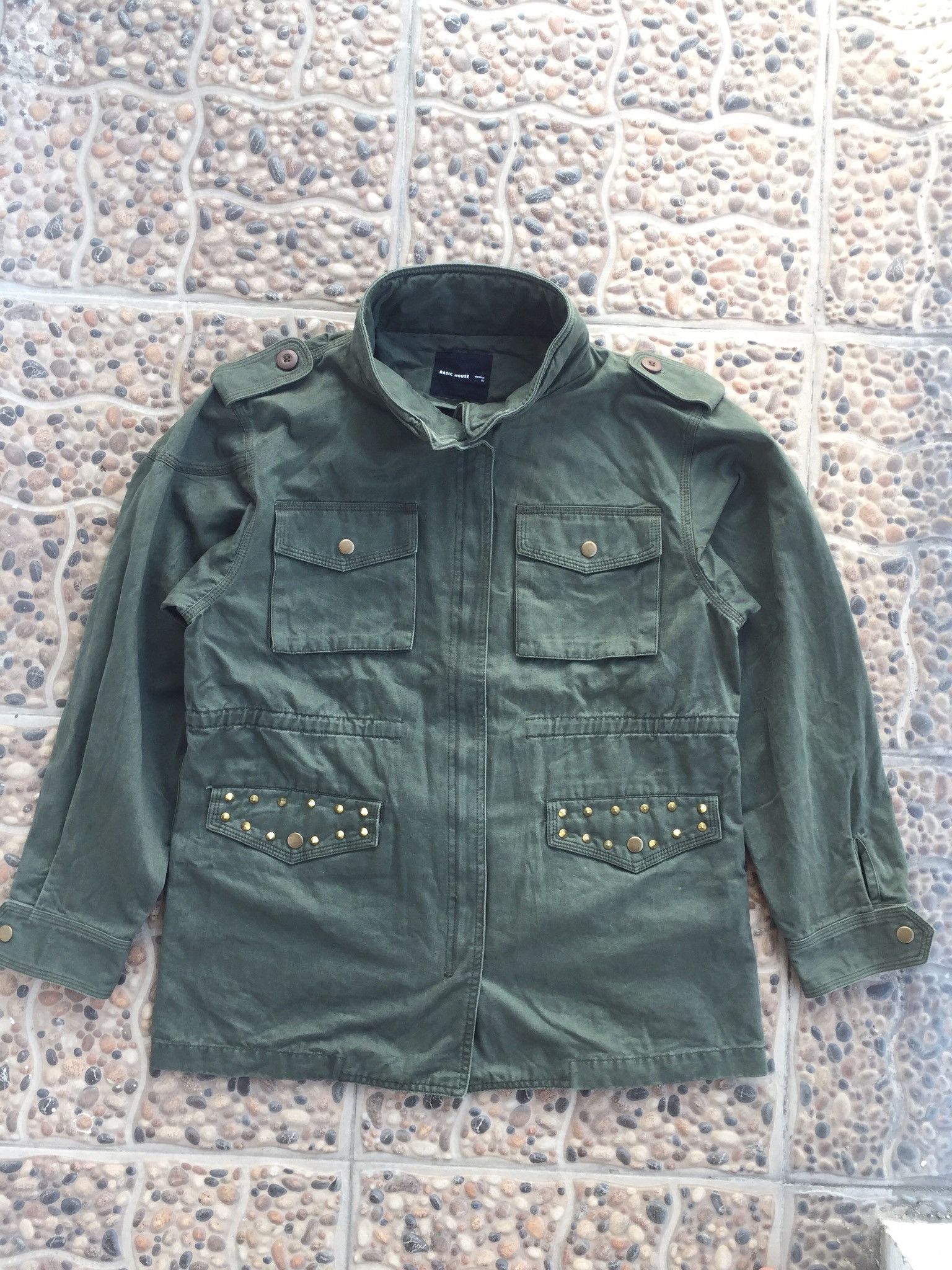 Vintage Jacket parkas Basic house / Military jacket Size L / US 10 / IT 46 - 1 Thumbnail