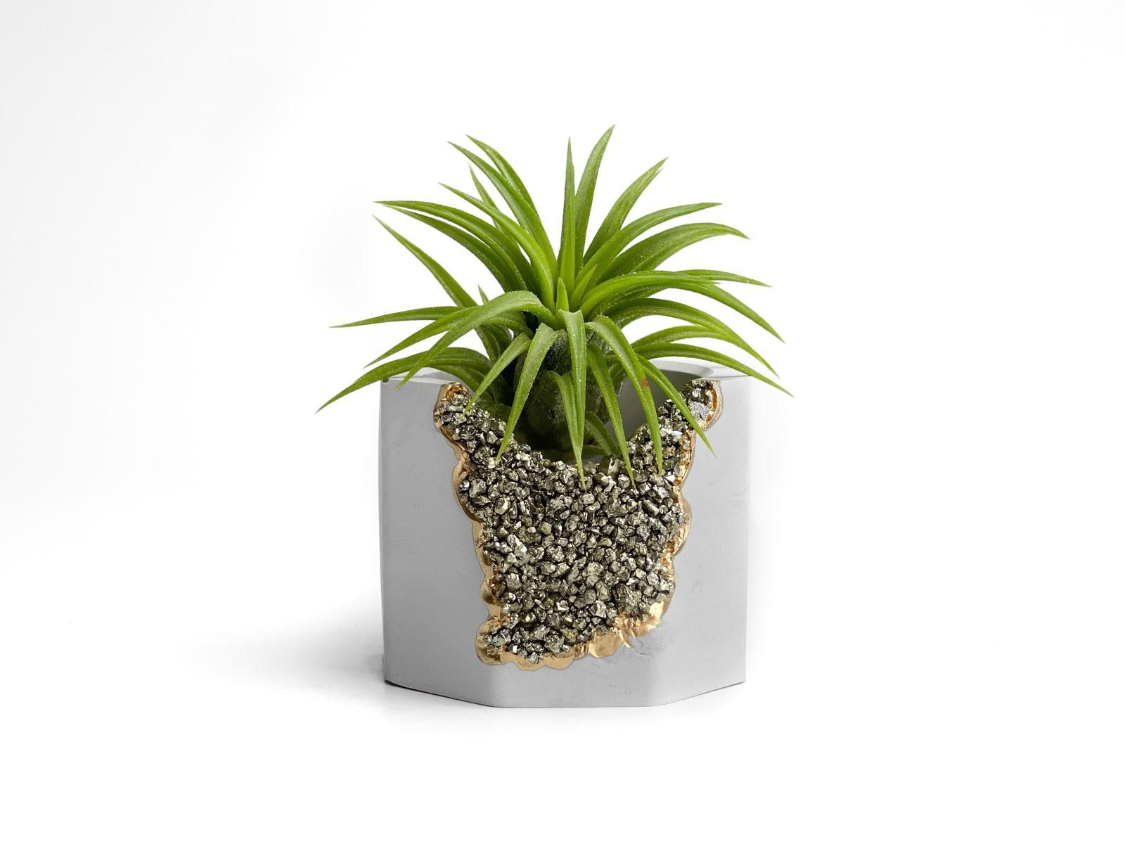 Other Succulent Pyrite Crystal Planter Geode Air Plant Gemstone Size ONE SIZE - 4 Thumbnail