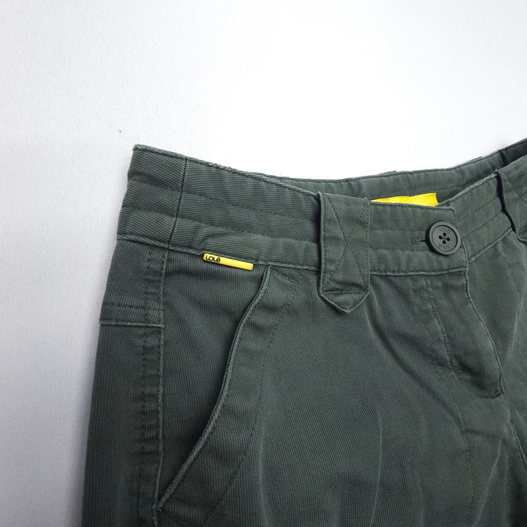 Vintage Lole Womens Hiking Pants Green Low Rise Bootcut Regular 27x31" Cotton Stretch UPF Travel Size 27" / US 4 / IT 40 - 4 Thumbnail