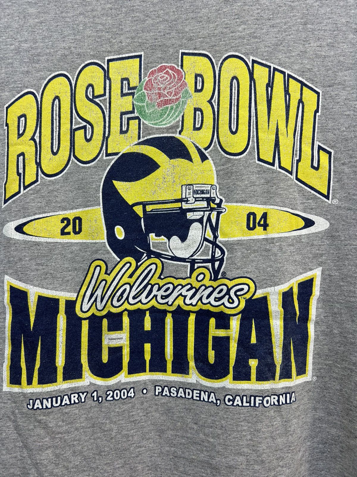 Michigan Wolverines 1990 2024 Vtg Rose Bowl Shirt Pasadena Size XL White Rare