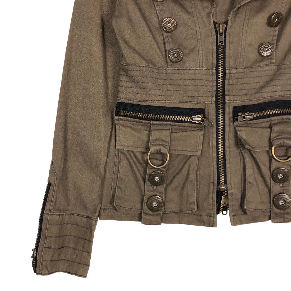 Japanese Brand 🔥Vintage Cropped Biker Jacket DIA Japan Issey Miyake Size US M / EU 48-50 / 2 - 4 Thumbnail