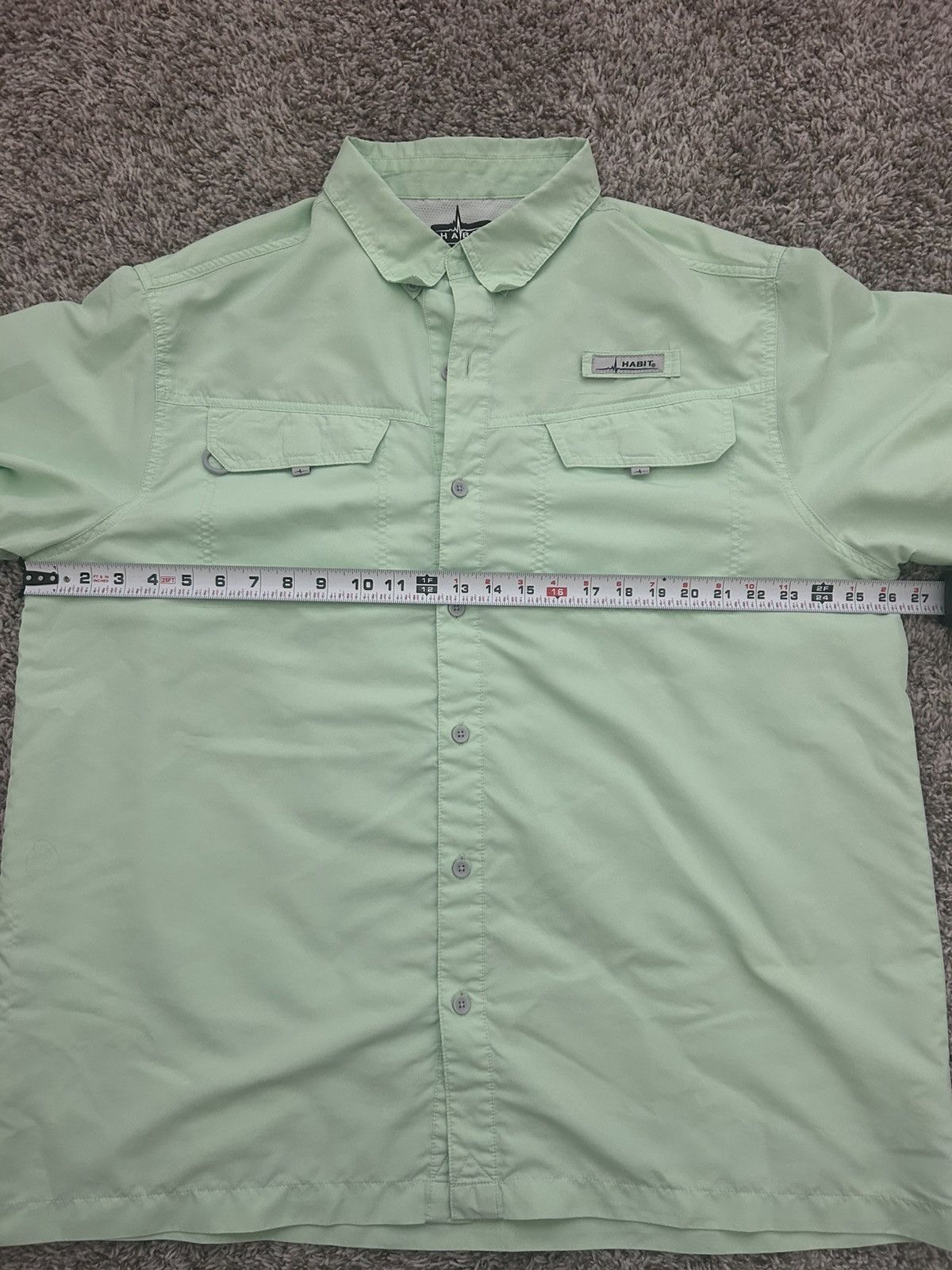 Other Habit Fishing Shirt Men's XL UPF 40+ Short Sleeve Button Up Size US XL / EU 56 / 4 - 3 Thumbnail