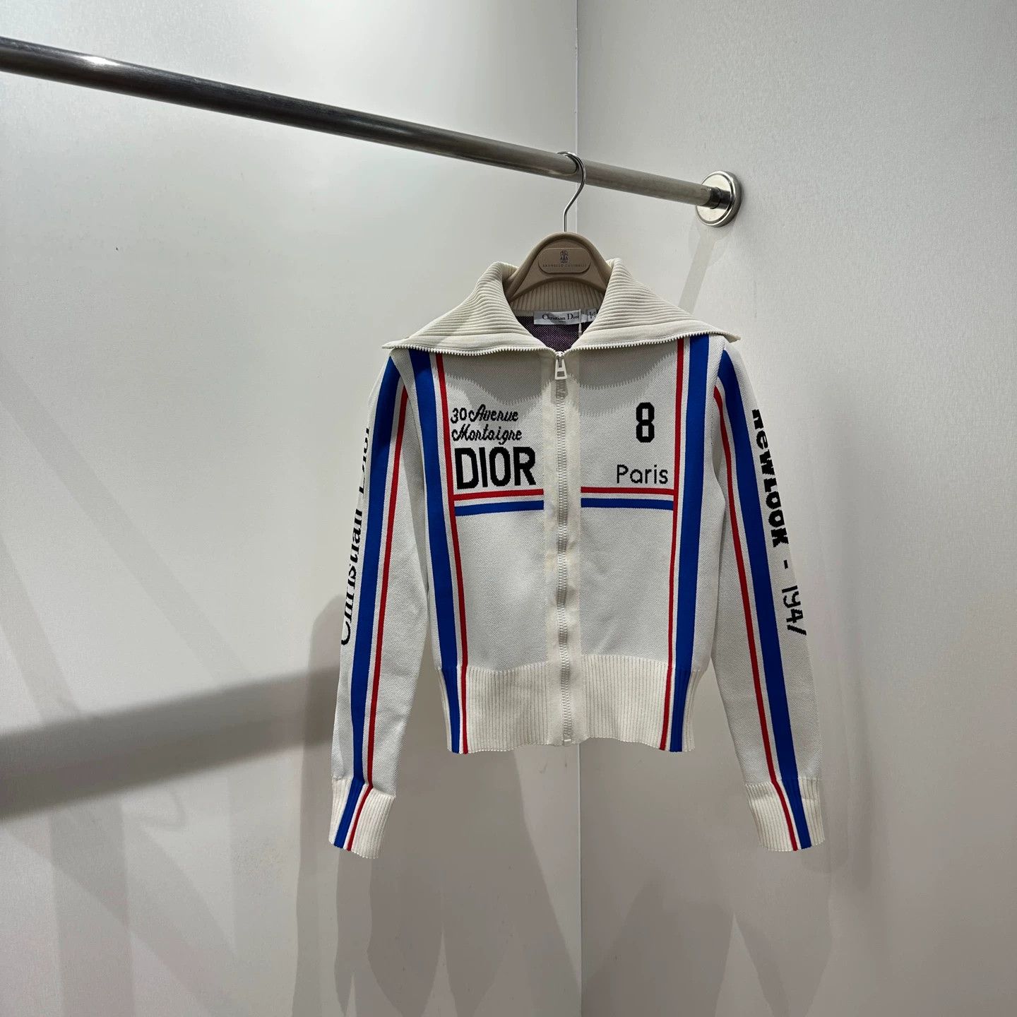 Christian Dior Monsieur Christian Dior apr446 8 Racing Zip Jacket W34 Viscose Size XS / US 0-2 / IT 36-38 - 1 Thumbnail