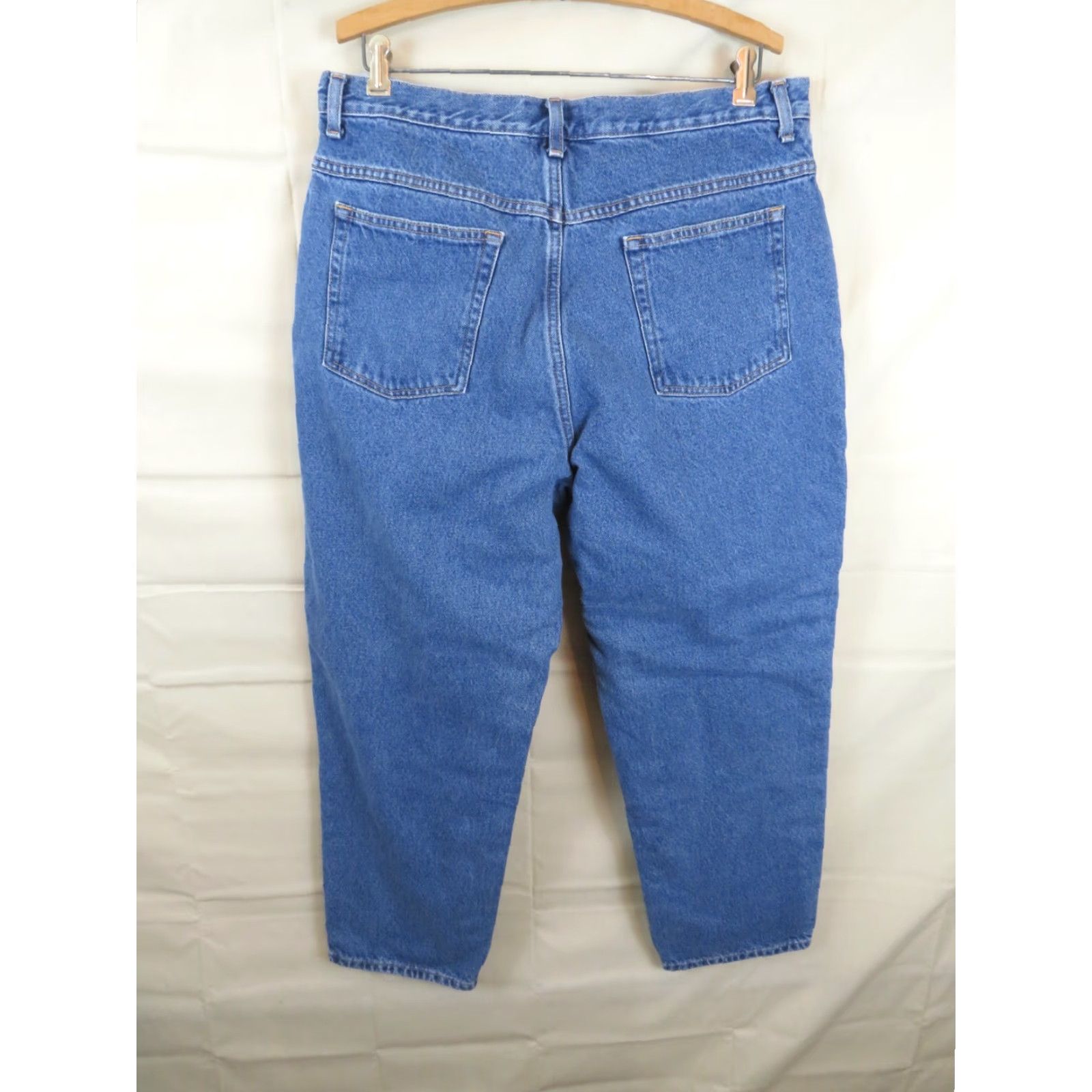 Denime LL Bean Jeans Women 18 Regular Blue Denim Flannel Lined Workwear Outdoors Shirt? Size 40" / US 18 - 5 Thumbnail