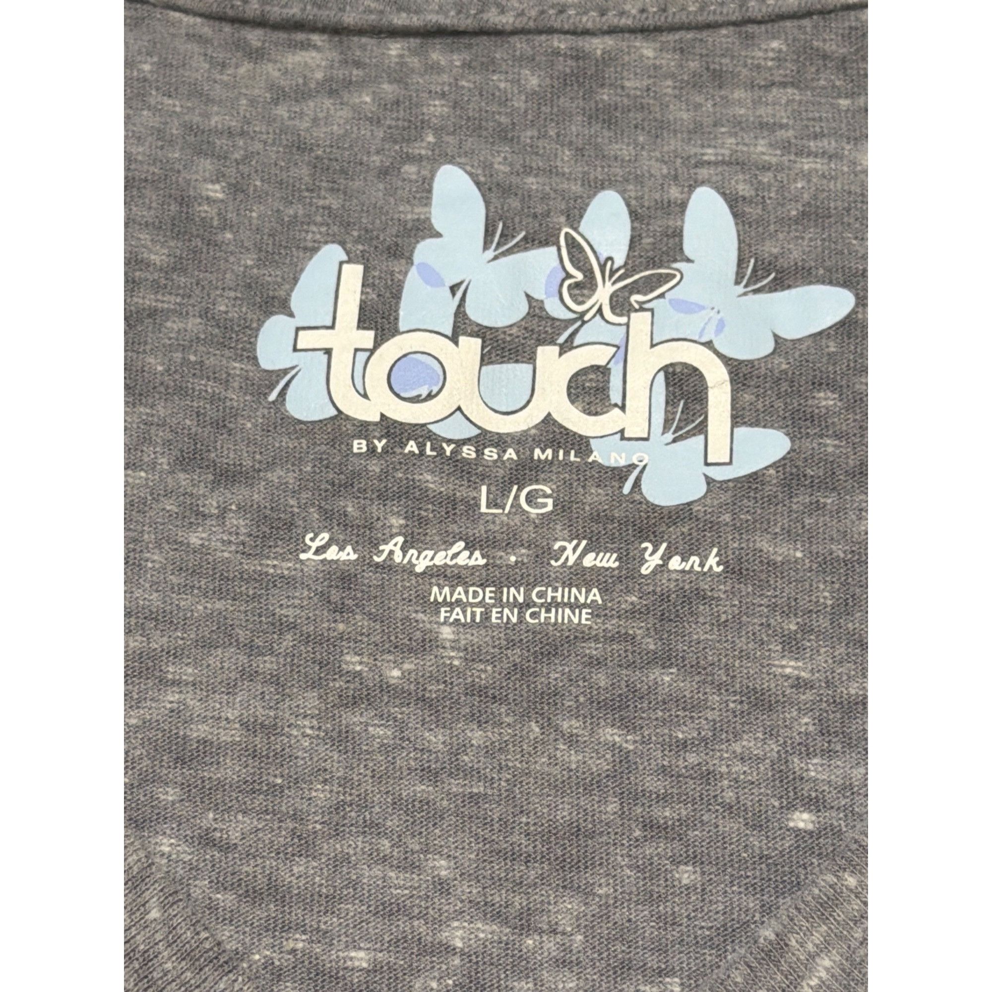 Other Touch Alyssa Milano Buffalo Bills Heather Gray V Neck T Shir Size L / US 10 / IT 46 - 4 Thumbnail