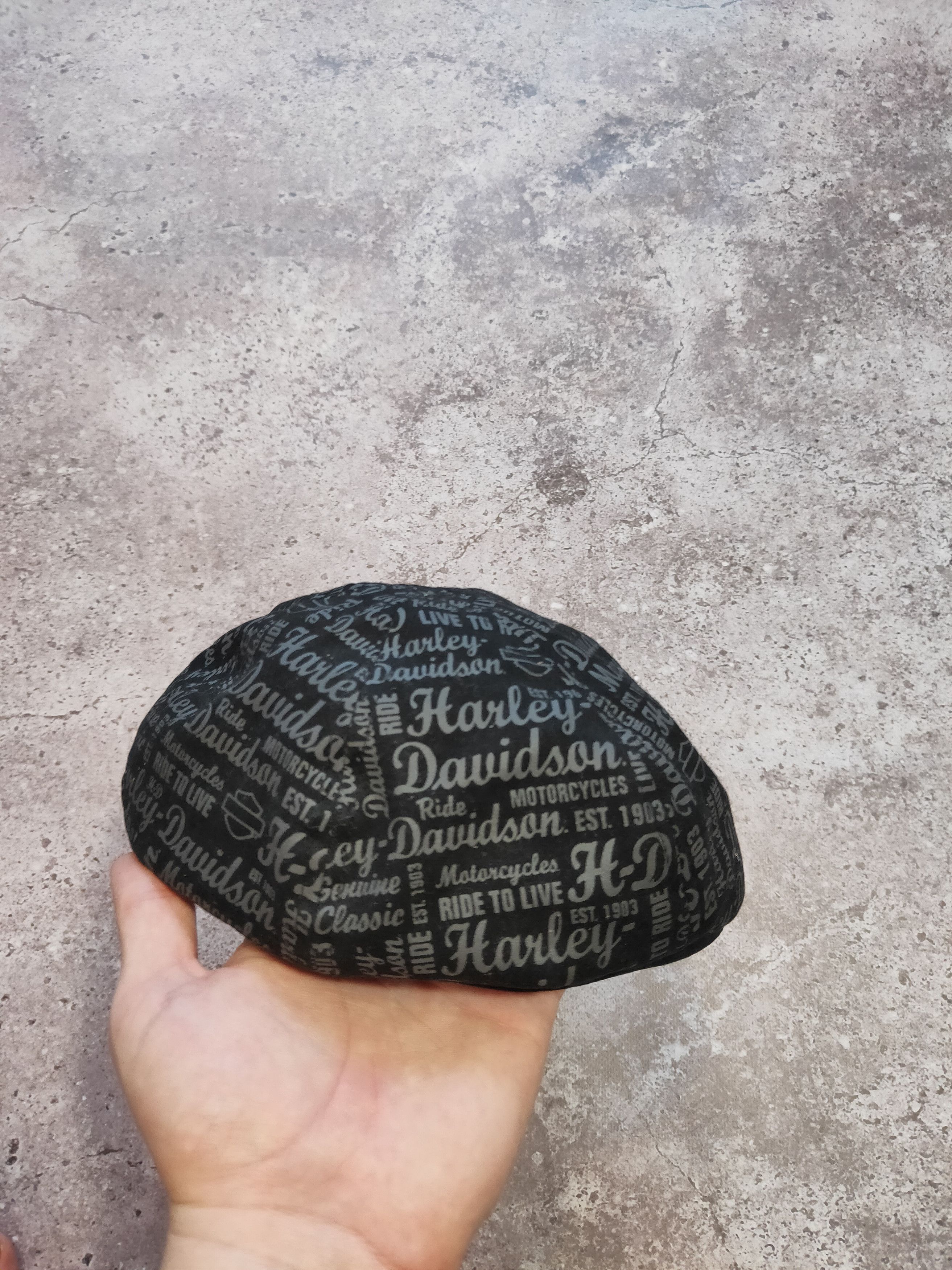 Harley Davidson × Vintage Vintage Harley Davidson Studded Cadet Hat Cap Size ONE SIZE - 3 Thumbnail
