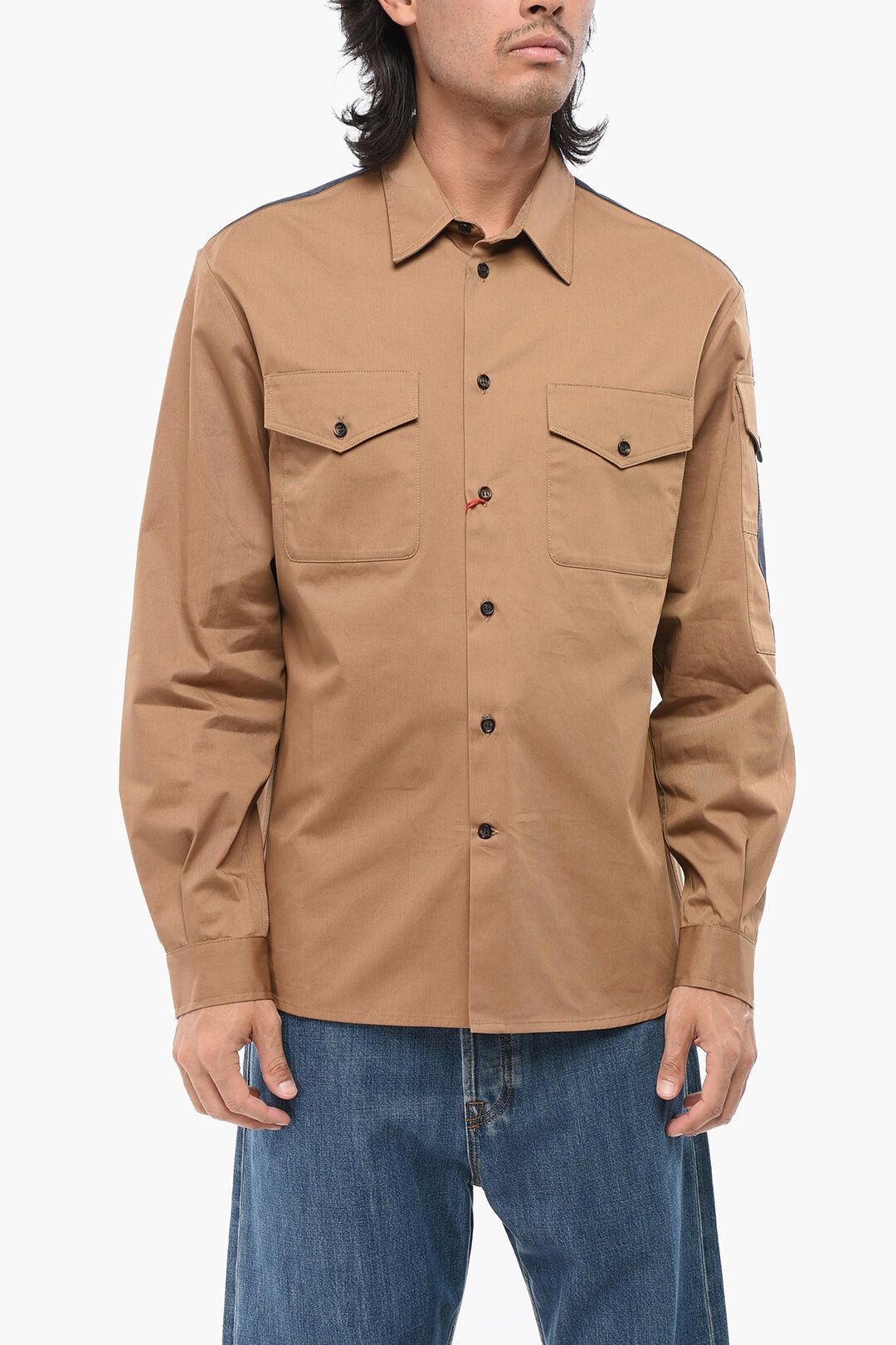 Alexander McQueen og1mm0925 Long Sleeved Shirt in Brown Size US M / EU 48-50 / 2 - 1 Thumbnail