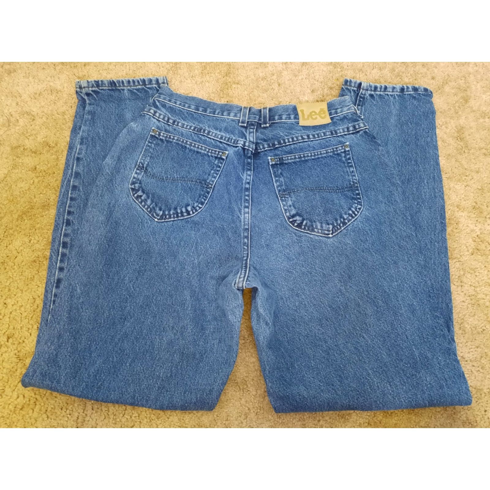 Lee VINTAGE Lee Women's Denim Jeans 90s High Rise 30x32 12 Tapered Leg Blue Size 34" / US 12 / IT 48 - 4 Thumbnail