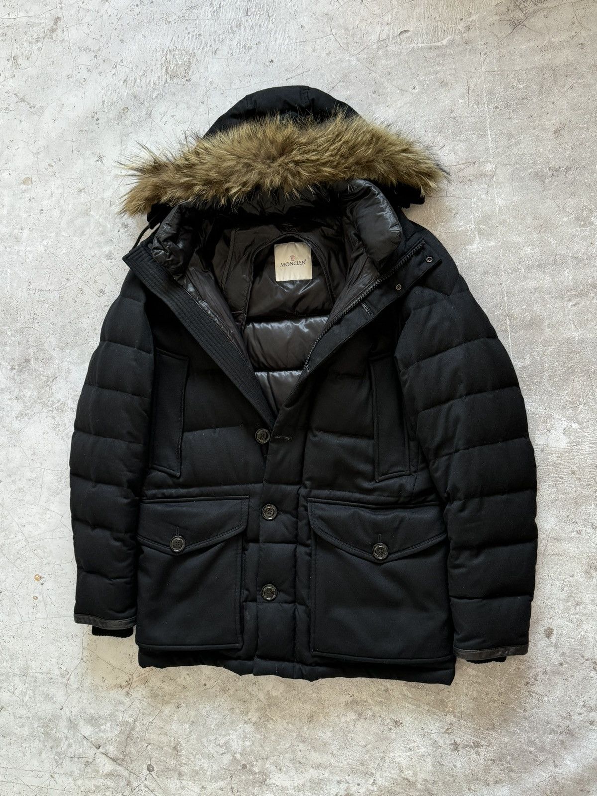 Moncler Moncler Rethel wool puffer parka jacket Size US XL / EU 56 / 4 - 3 Thumbnail