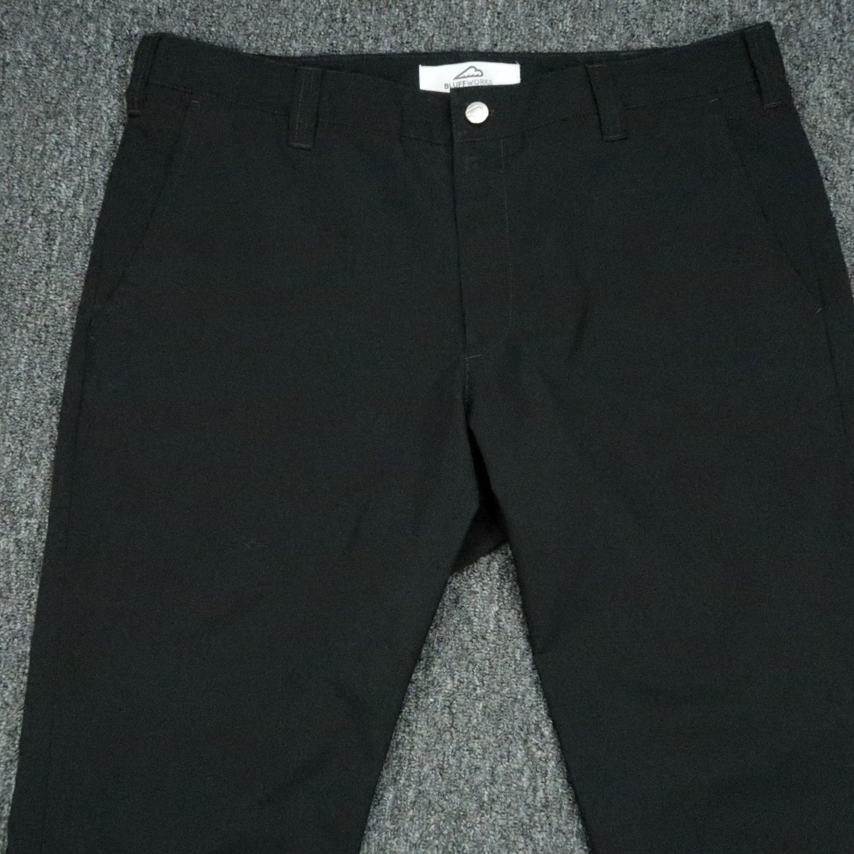Vintage Bluffworks Pants Mens Black 37x28 Chino Straight Travel Work Play Trouser Size US 37 - 2 Thumbnail