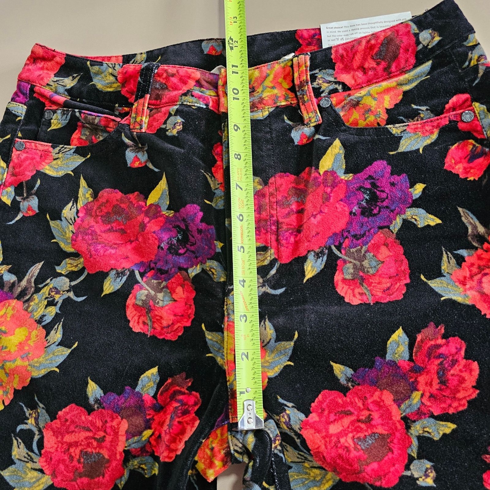 Soft Surroundings Soft Surroundings Velvet Roses Skinny Ankle Missy Pants 8 Size 30" / US 8 / IT 44 - 5 Thumbnail