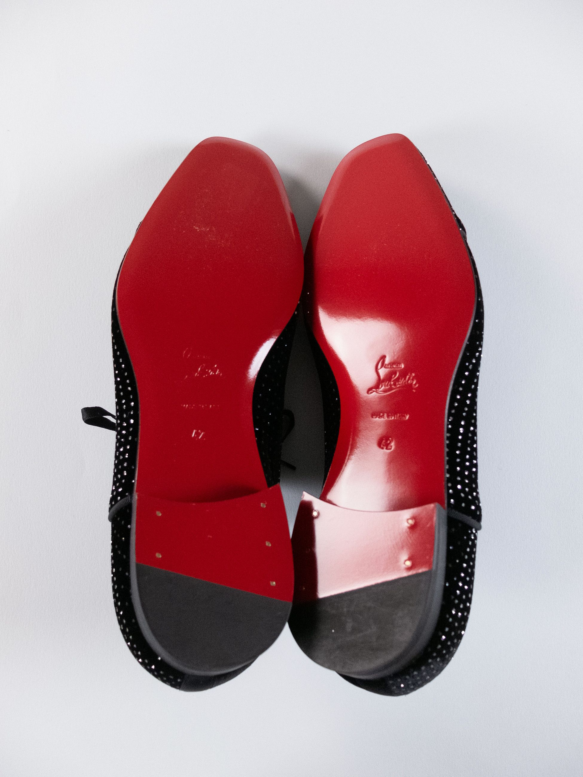 Christian Louboutin CHRISTIAN LOUBOUTIN Greggy Chick black studded velvet shoes Size US 9 / EU 42 - 7 Thumbnail