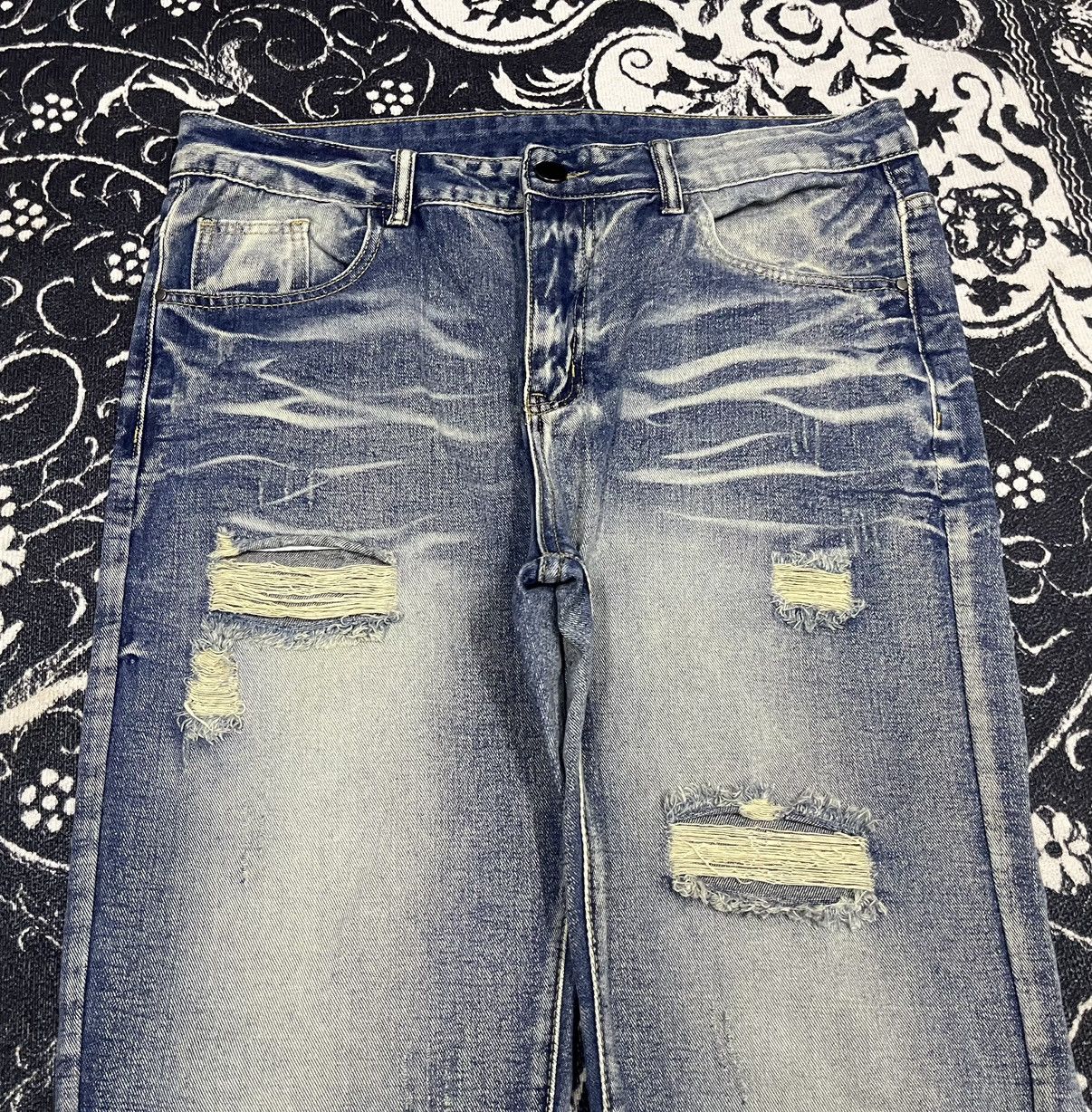 If Six Was Nine HYSTERIC GLAMOUR INSPIRED JAPANESE UNBRAND DENIM DISTRESSED Size US 33 - 5 Thumbnail