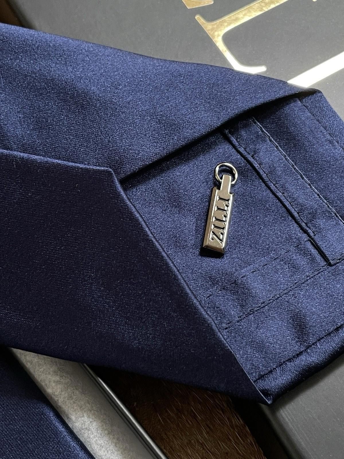 Zilli Zilli Navy 7-Fold Silk Tie Size ONE SIZE - 2 Thumbnail